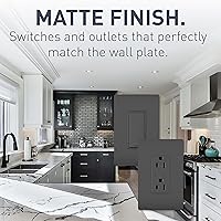 Vista 5 de Pass & Seymour RWP26WCC10 - Plato de pared, plástico, 0.04 onzas (1 gramo), color blanco, RWP263BKCC6