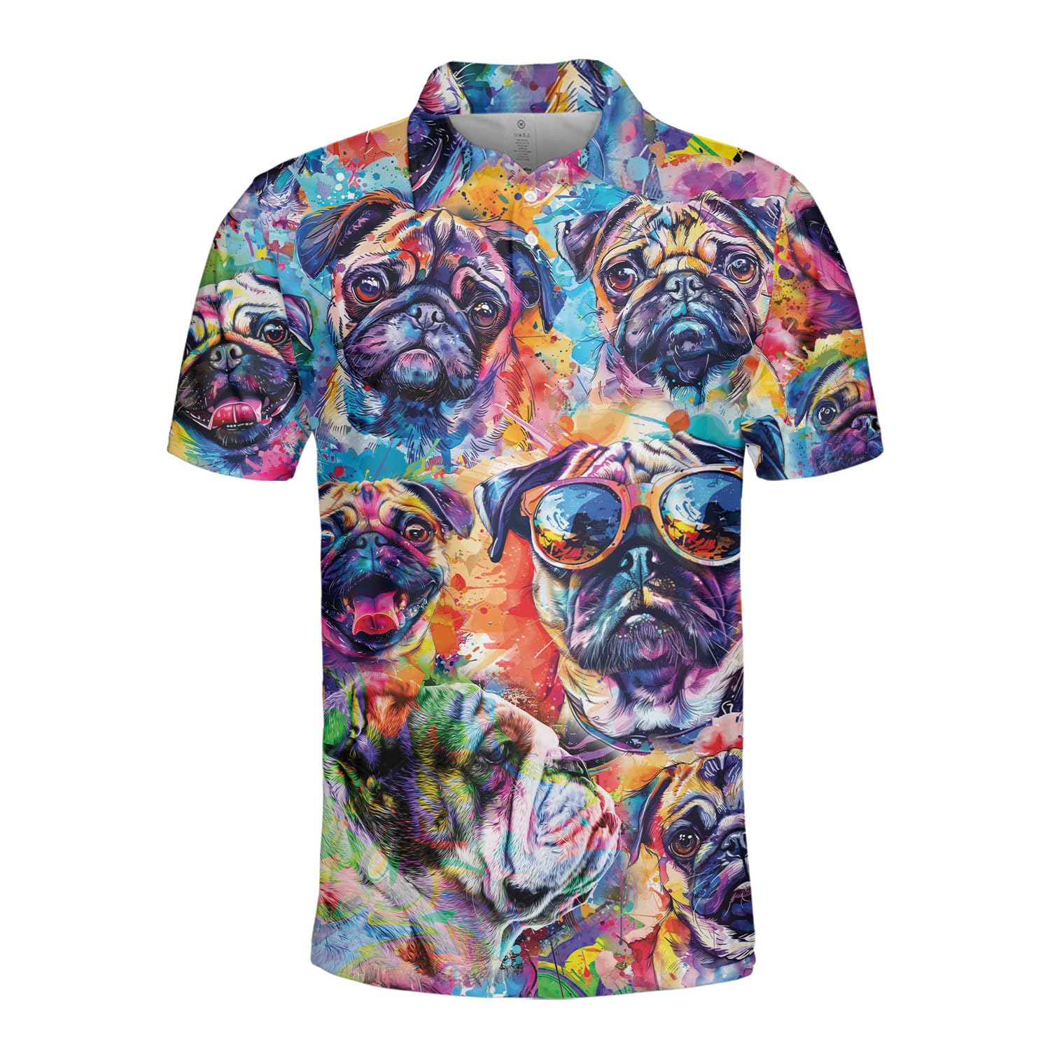 Funny Golf Shirts Skull Hawaiian Polo Shirts for Men, Crazy Golf Shirts for Men Golf Gifts Hawaiian Skull Golf Shirts
