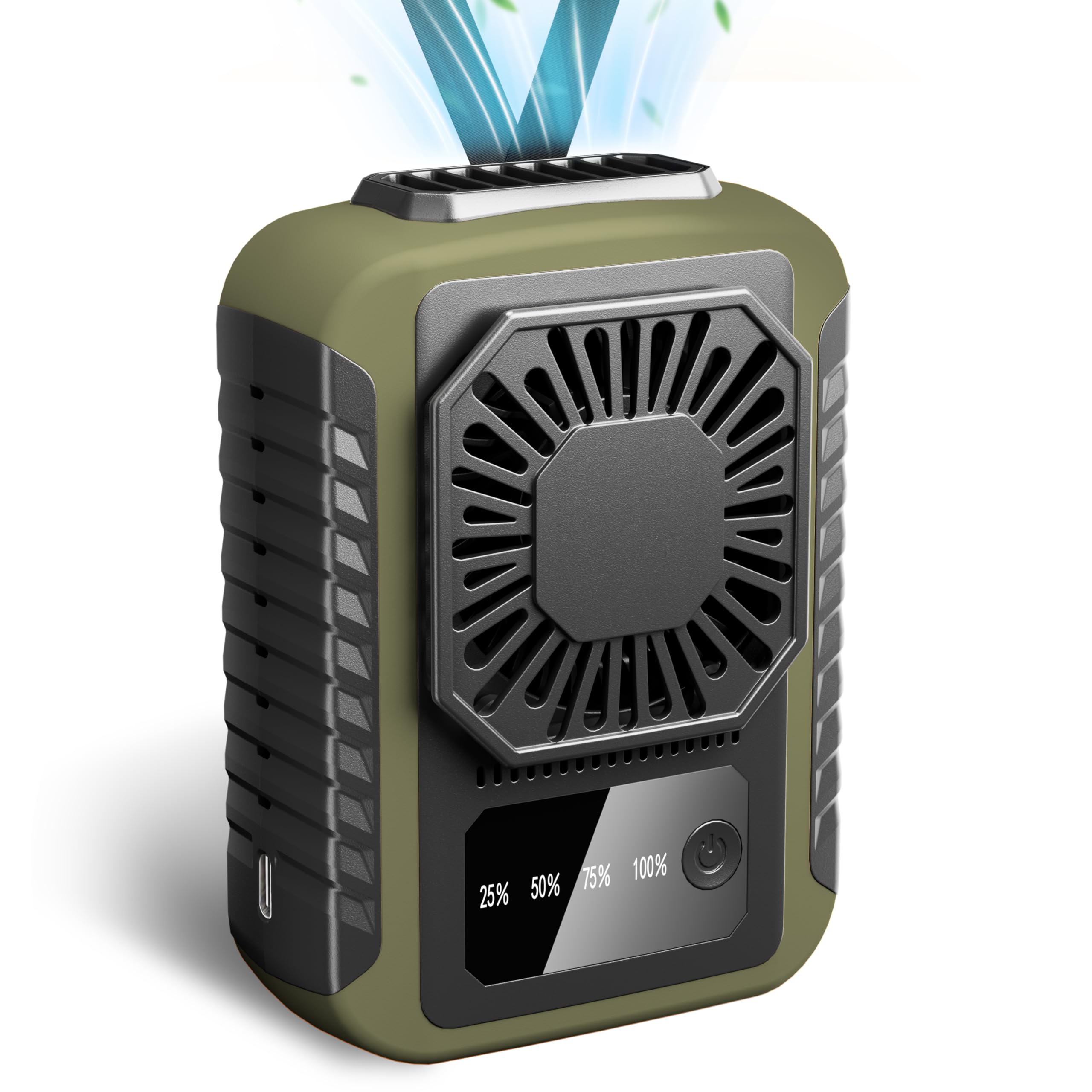 Ventilateur personnel à charge USB ventilateur de taille portable 6000mAh