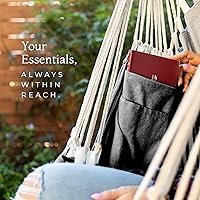 Vista 5 de Silla colgante hamaca columpio – Silla colgante para exteriores e interiores – Silla columpio hamaca – Instalación rápida y fácil con kit de Negro