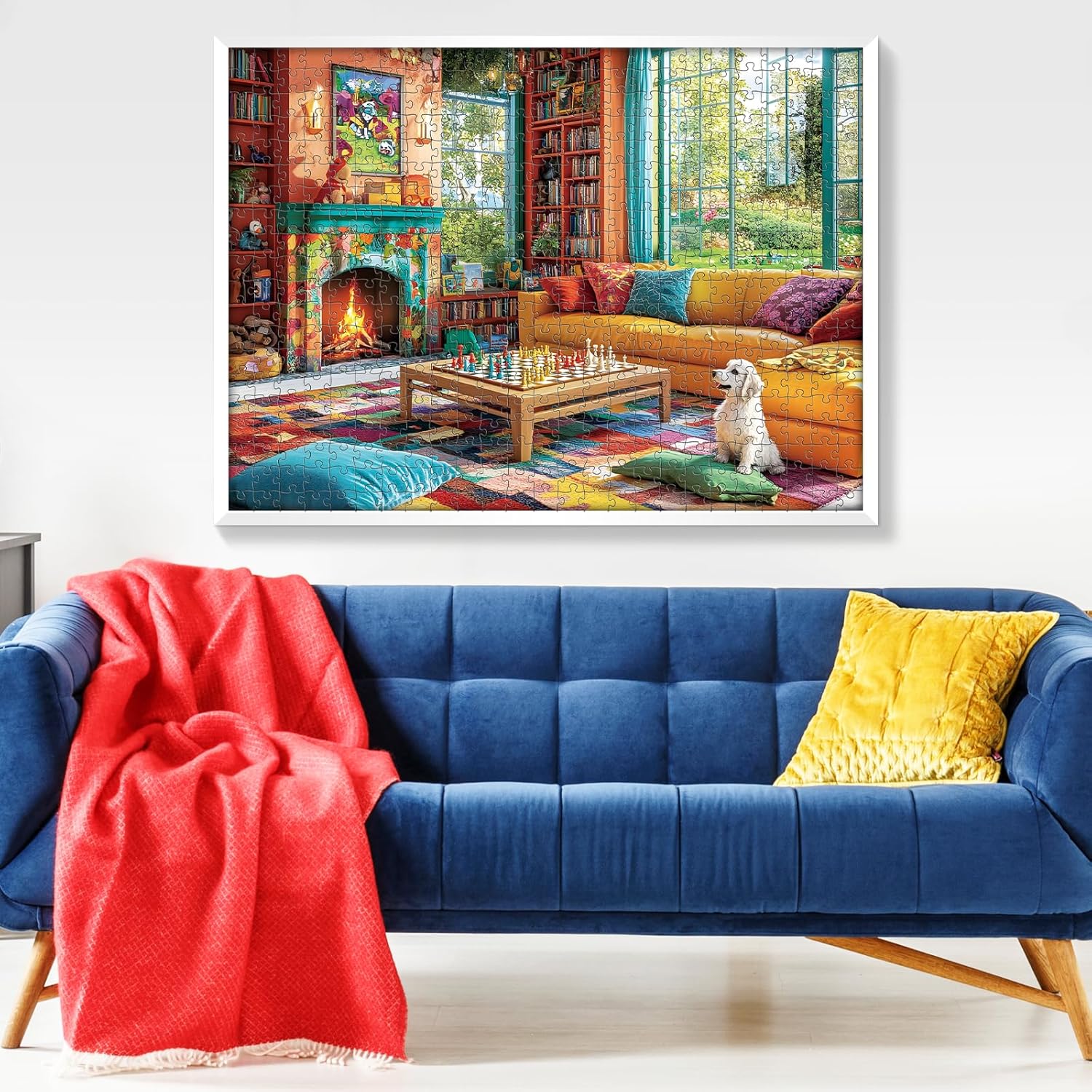 500 Pieces Chess Puzzles for Adults, Indoor Puzzle for Adults, Dog Puzzle 500 Pieces, Gift for Birthday, Home Decor, Fun for Family Entertainment (20.5 * 15 in)