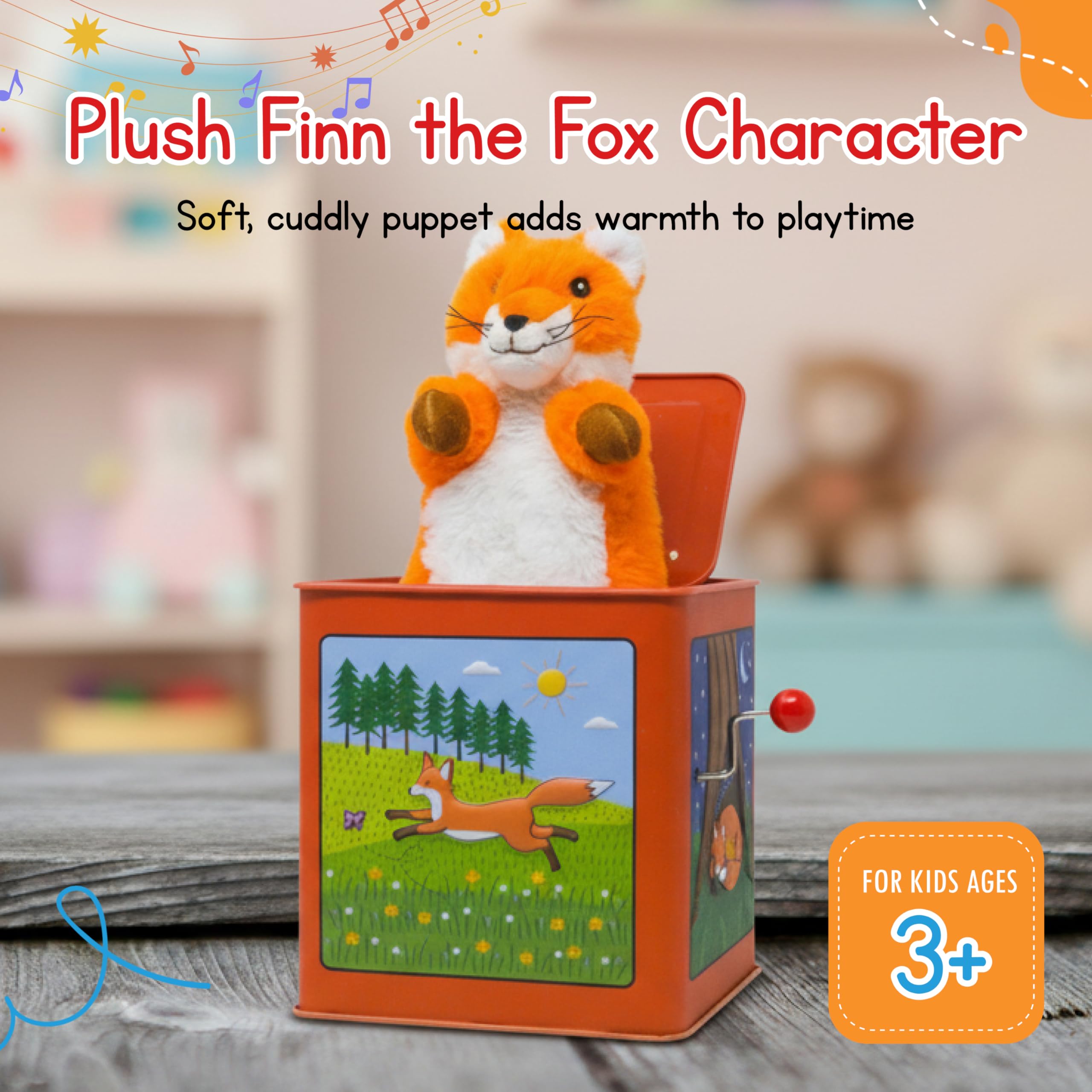 Amazon.com: Jack Rabbit Creations Finn The Fox Jack in The Box Toy