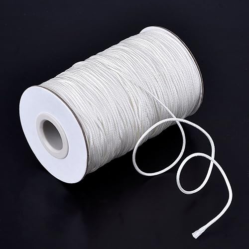 Miniatura 5 de outus 109 yards/rollo blanco trenzado Lift Shade Cord para ciegos sombra de aluminio, jardinería planta y la artesanía (1,4 mm)