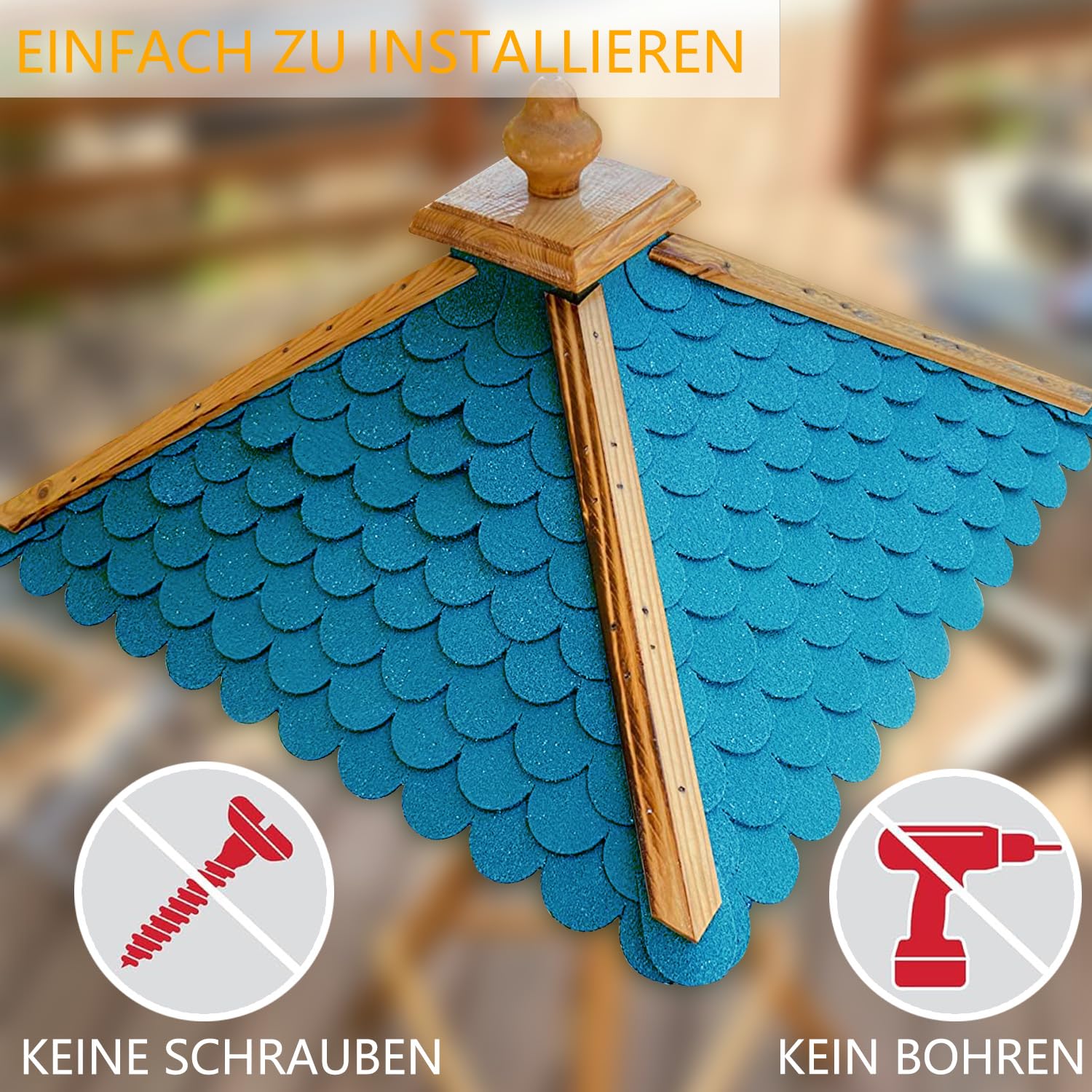 ZHIYUQL® 53 stuks dakvilt, shingles, zelfklevende dakshingles, mini voor vogelhuis, waterdicht, nestkastdak, konijnenhok, insectenhotel, hondenhok, brievenbusdaken, grijs