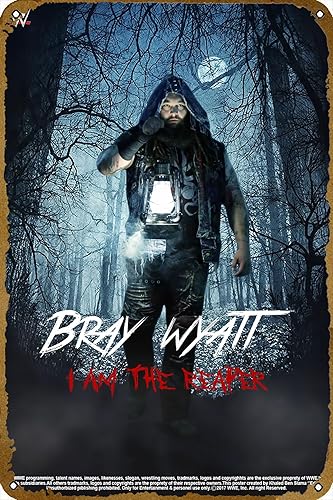 Bray Wyatt Origin Story - Póster de película de metal retro, letrero de hojalata de metal para pared del hogar, letrero de lata de metal, cueva,