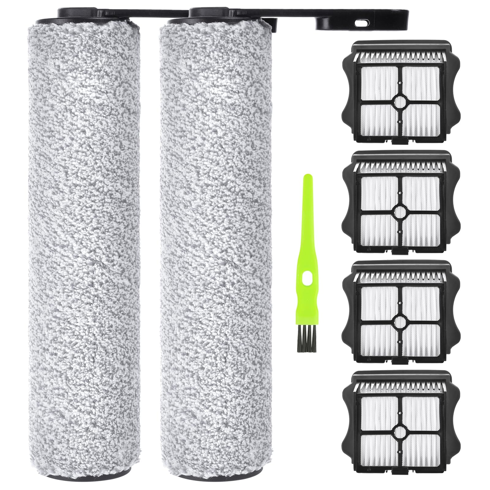 6 Stück Bürstenrolle Zubehör Ersatzteile für Tineco Floor One S5/S5 Pro/S5 Pro 2/S5 Extreme Nass- und Trockensauger(2 Bürstenwalze + 4 HEPA-Filter)