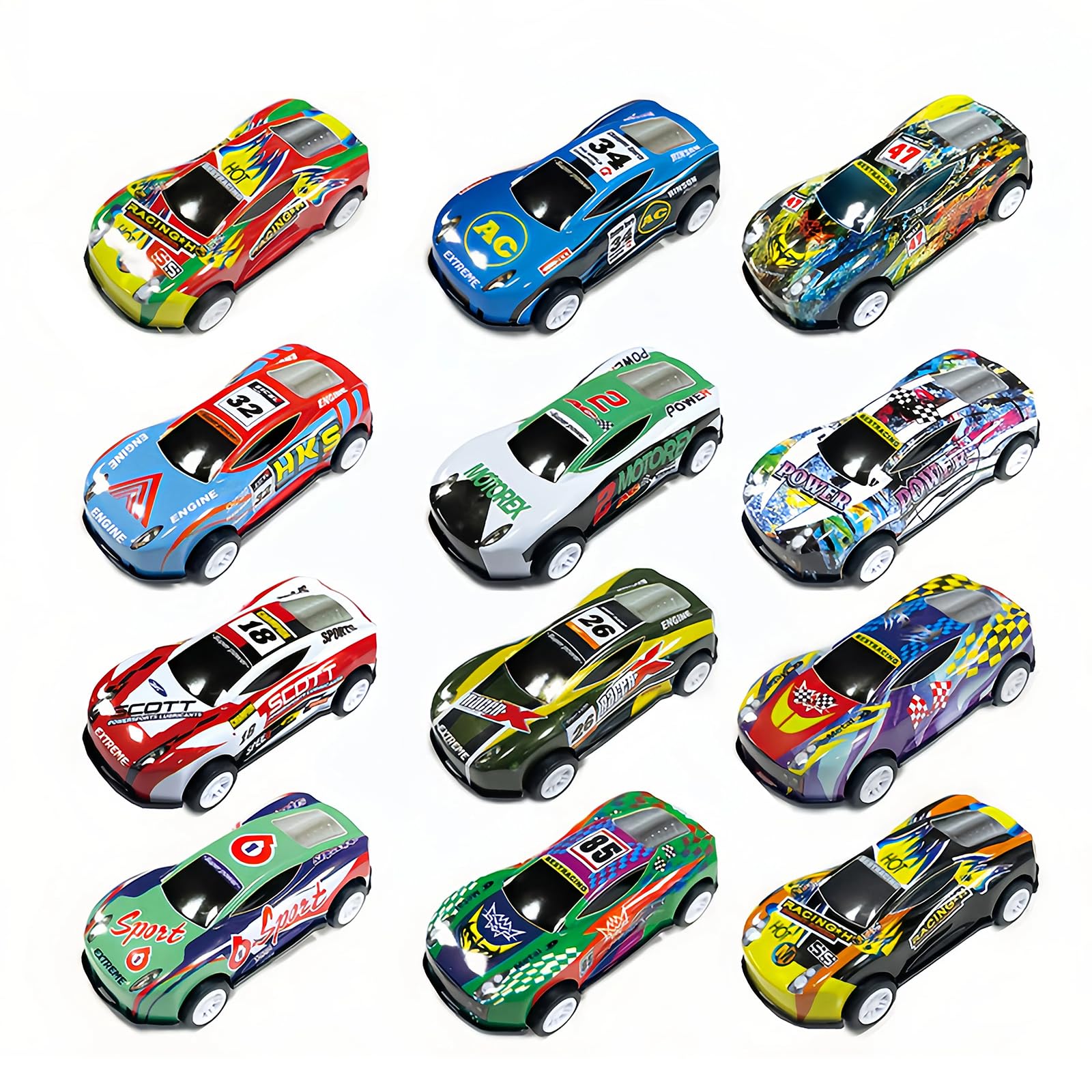 Set Petite Course Enfant, 8 Petites Mini Circuit Accessoires Voiture