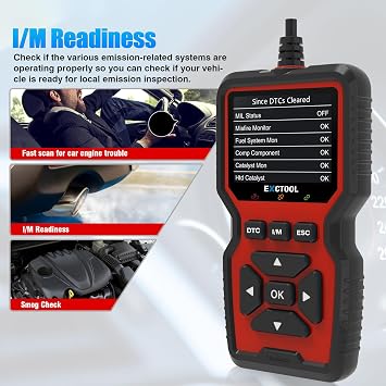 Car OBD2 Scanner Diagnostic Tool Vehicle Check Engine Light Code Reader with Reset, Live Data OBD II Modes Compatible with Model Year 1996+ Cars & Light Trucks