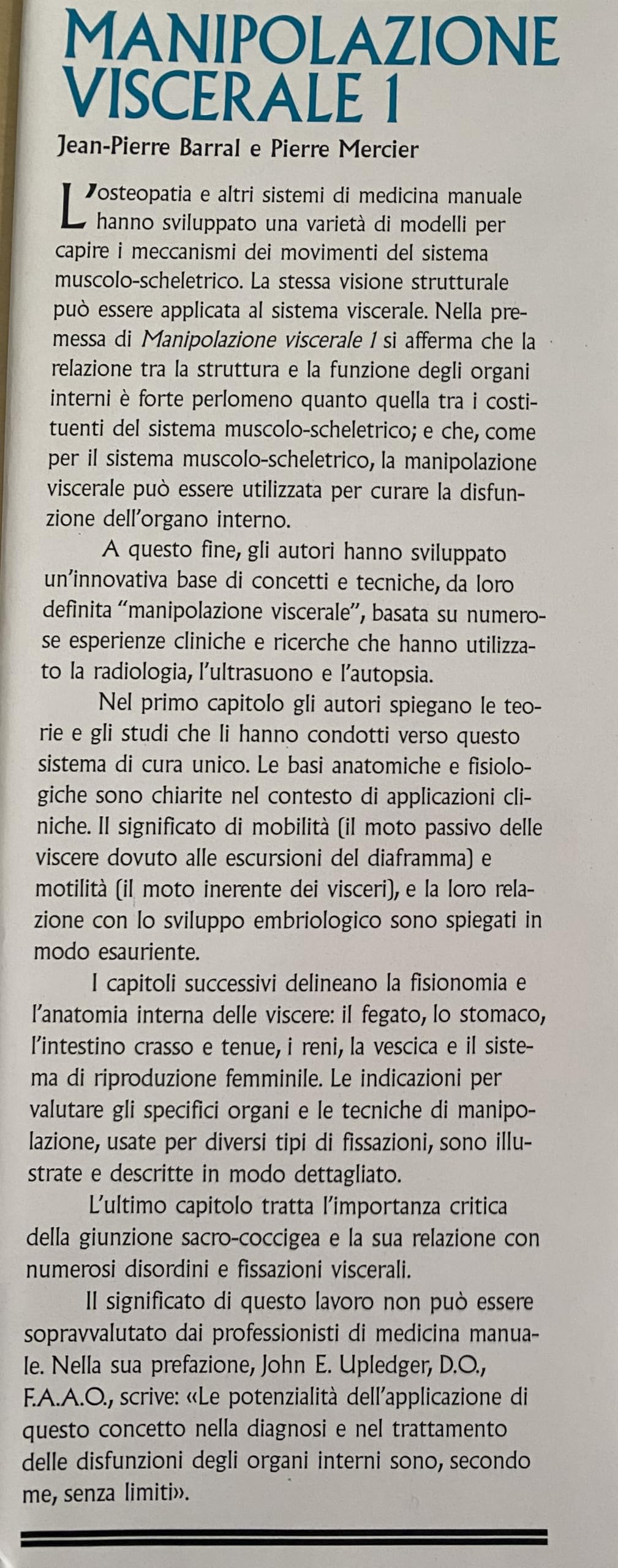 Manipolazione viscerale (Vol. 1) | Libro pilastro su cui un osteopata deve fondare le proprie conoscenze sia teoriche che pratiche