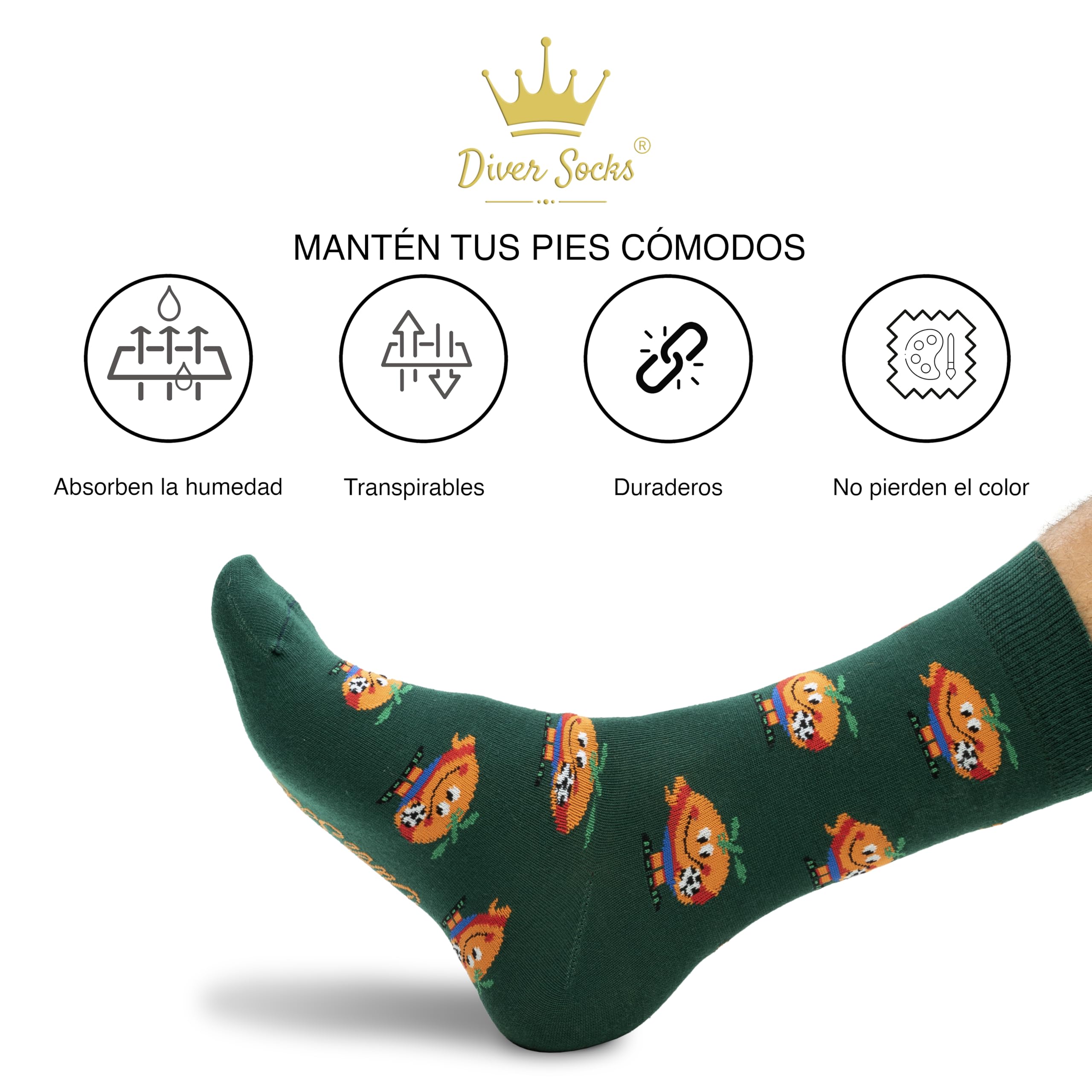 Calcetines Hombre Divertidos De Algodón Suaves Y Transpirables | Estampados Graciosos Con Dibujos Originales | Regalos Originales Para Hombres | Talla Única 40 46 | Estilo Friki Casual