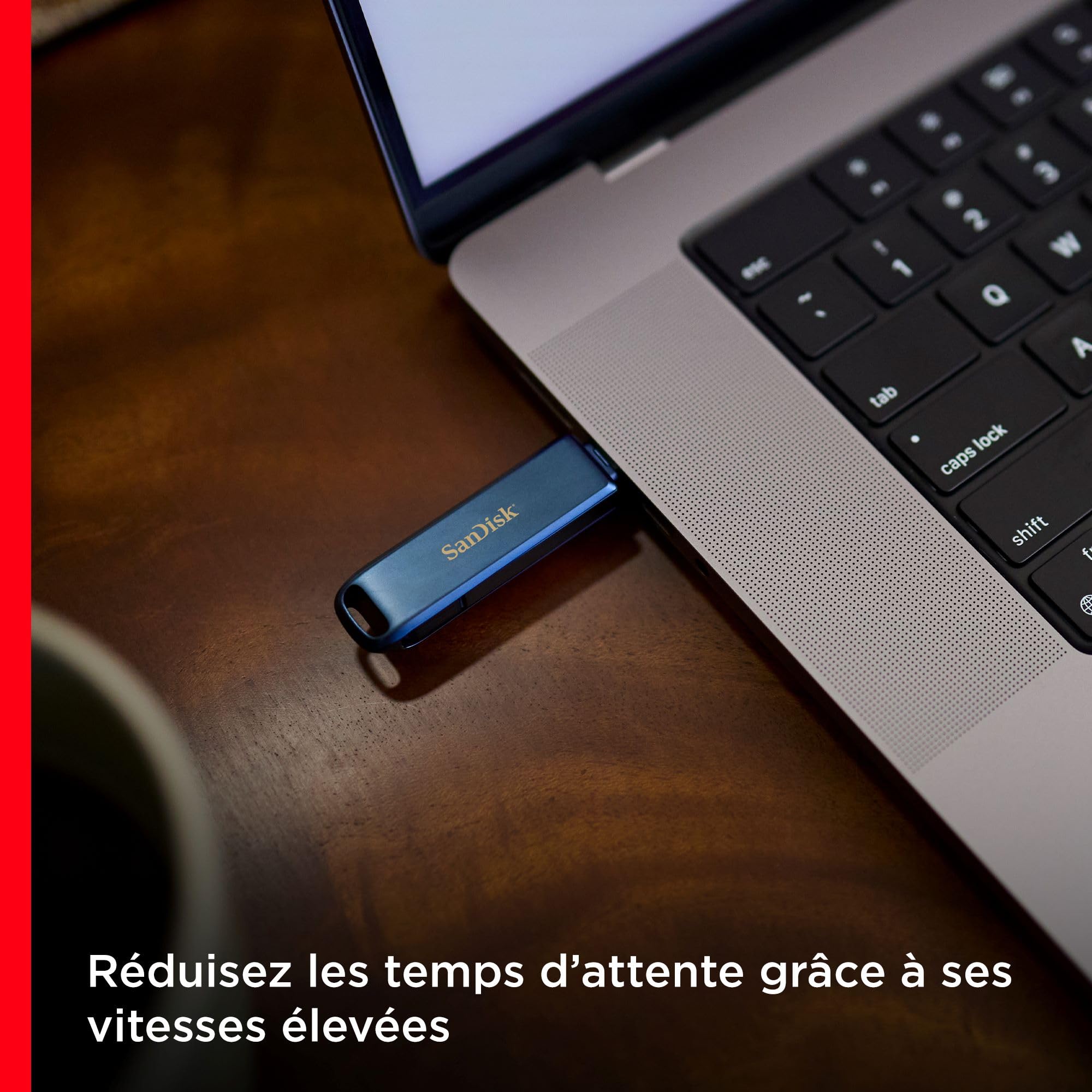 SanDisk 256GB Phone Drive, Clé USB, pour iPhone/iPad, PC, Mac, (2-en-1 iPhone Stockage, Lightning & USB Type-C Connecteur, Sauvegarde Automatique, Chiffrement, Récupération) Bleu Ciel Métallique