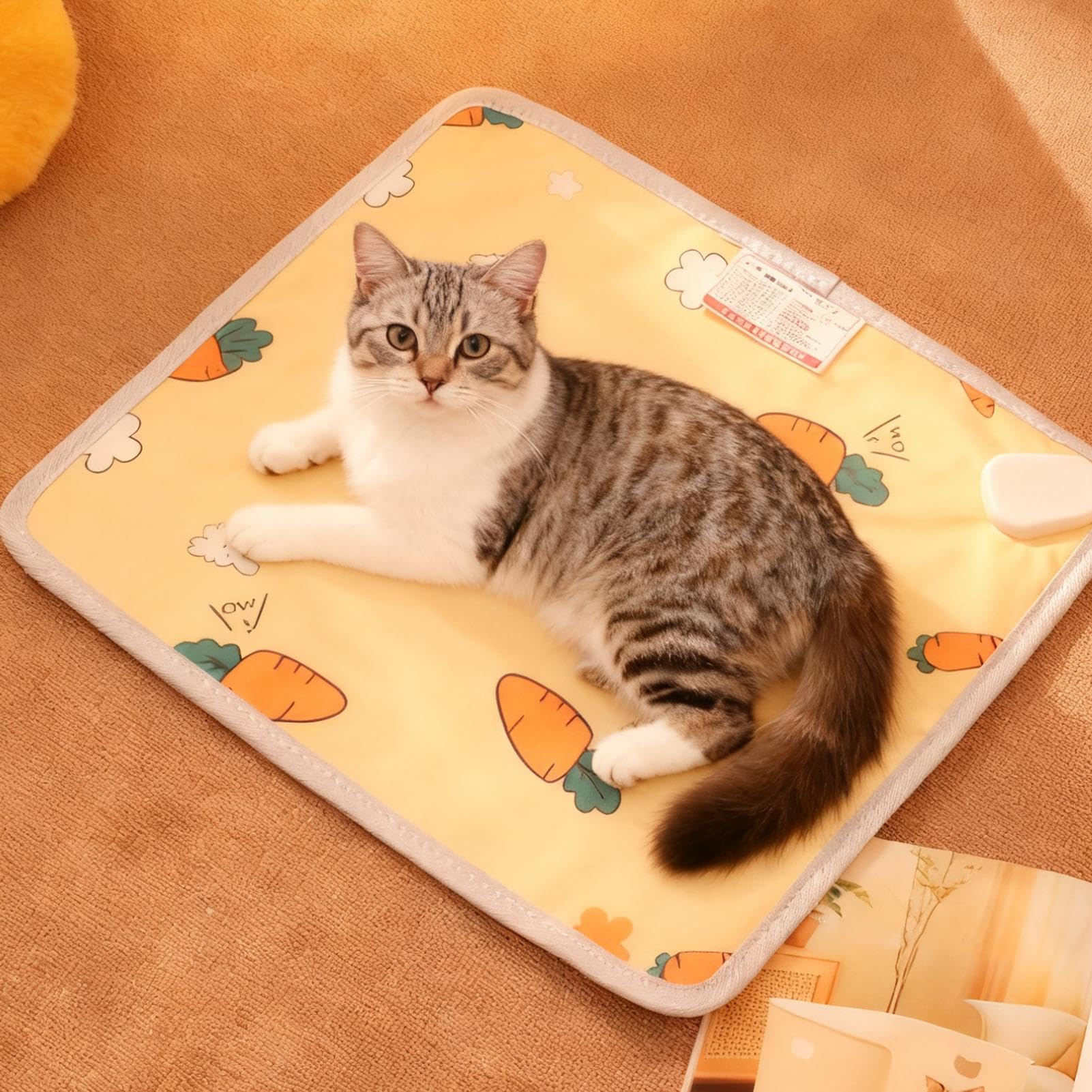Tapis Chauffant pour Chat Matelas À Température Réglable Destiné Aux | Coussin Chauffant d'Intérieur Destiné aux Animaux de Compagnie Pour Chats et Petits Animaux Maison Hiver