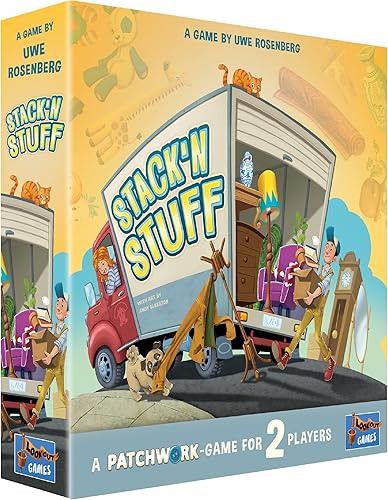 Miniatura 1 de Juego de mesa Stack'n Stuff - ¡Un juego de retazos para dos jugadores! Juego de movimiento rápido y estratégico, juego de rompecabezas, divertido