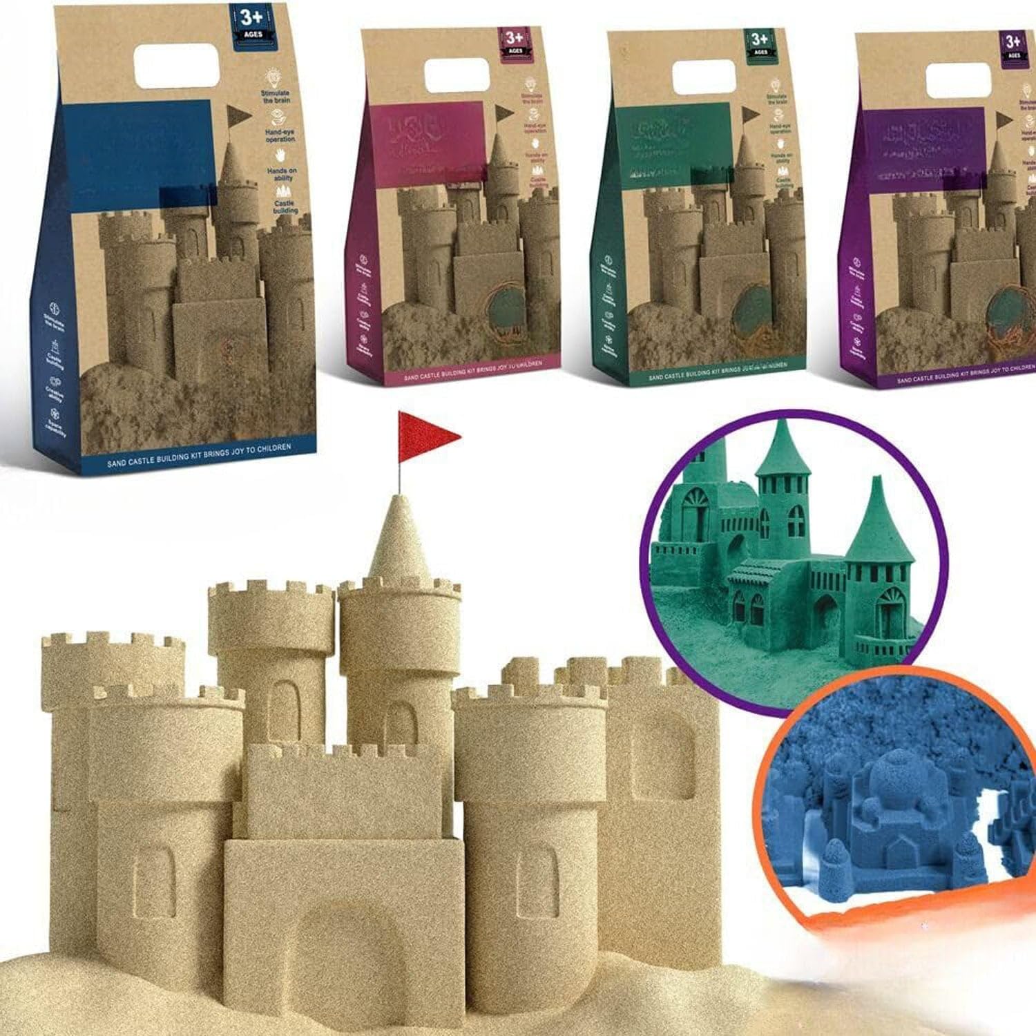 Fitto 1 Kg Magic Sand - Color Play Sand For Creative Play, Random Color