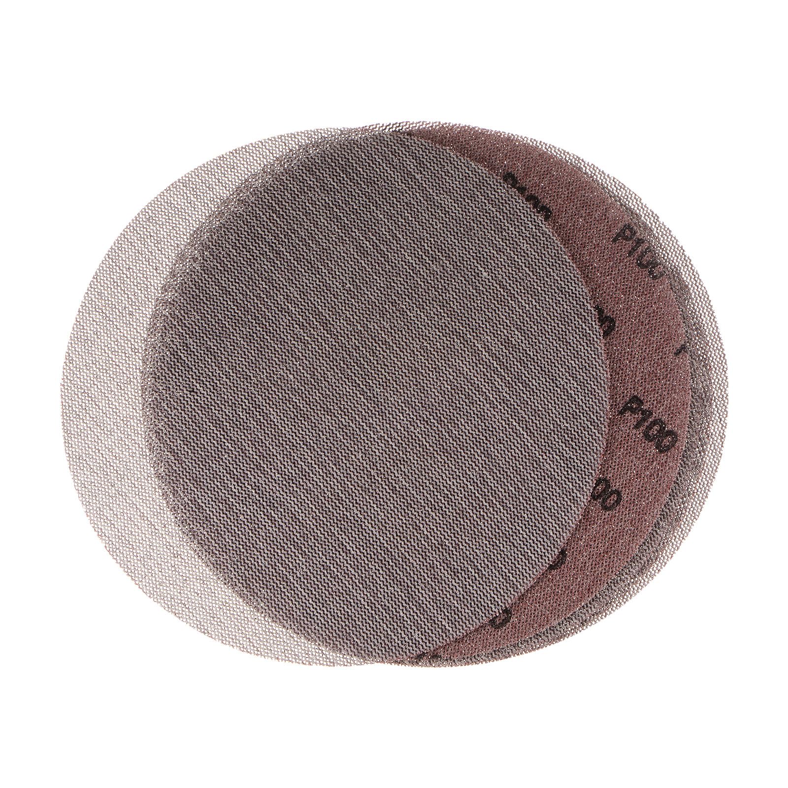 sourcing map 5pcs Mesh Sanding Discs 9 Inch Hook and Loop Sanding Net 100 Grits Dust Free Abrasive Pads for Car Wood Drywall Metal Polishing & Grinding