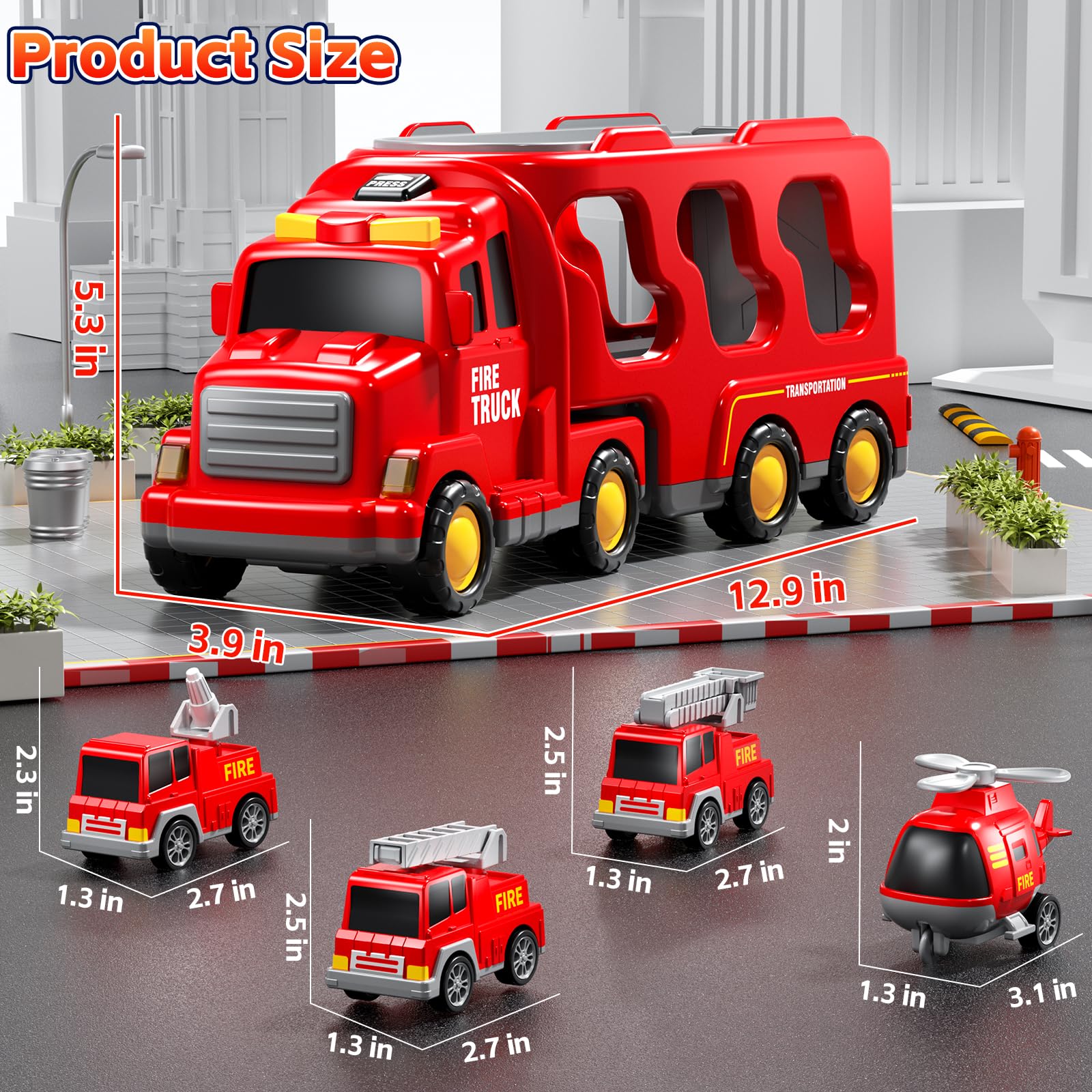 JUKUDAHU Truck Toys for 3 4 5 6 Years Old Boys, Toddler Car Toys for Toddler Boys Ages 3-5 - Image 3