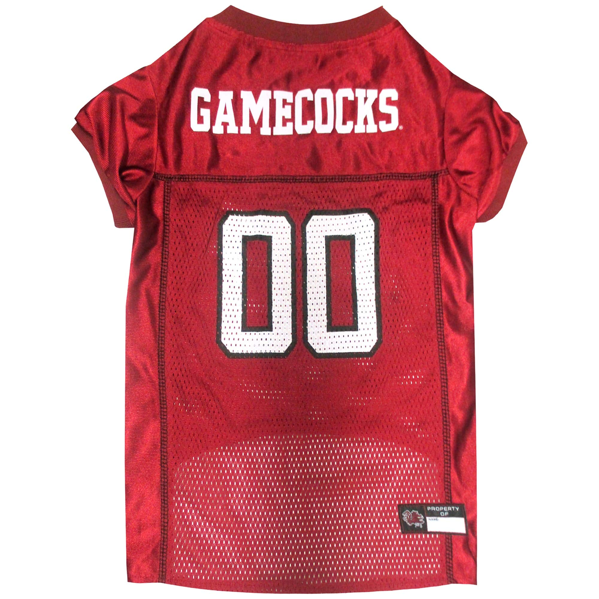 Pets First NCAA College South Carolina Gamecocks Mesh Jersey for DOGS & CATS, Large. Licensed Dog Jersey with your Favorite Football/Basketball