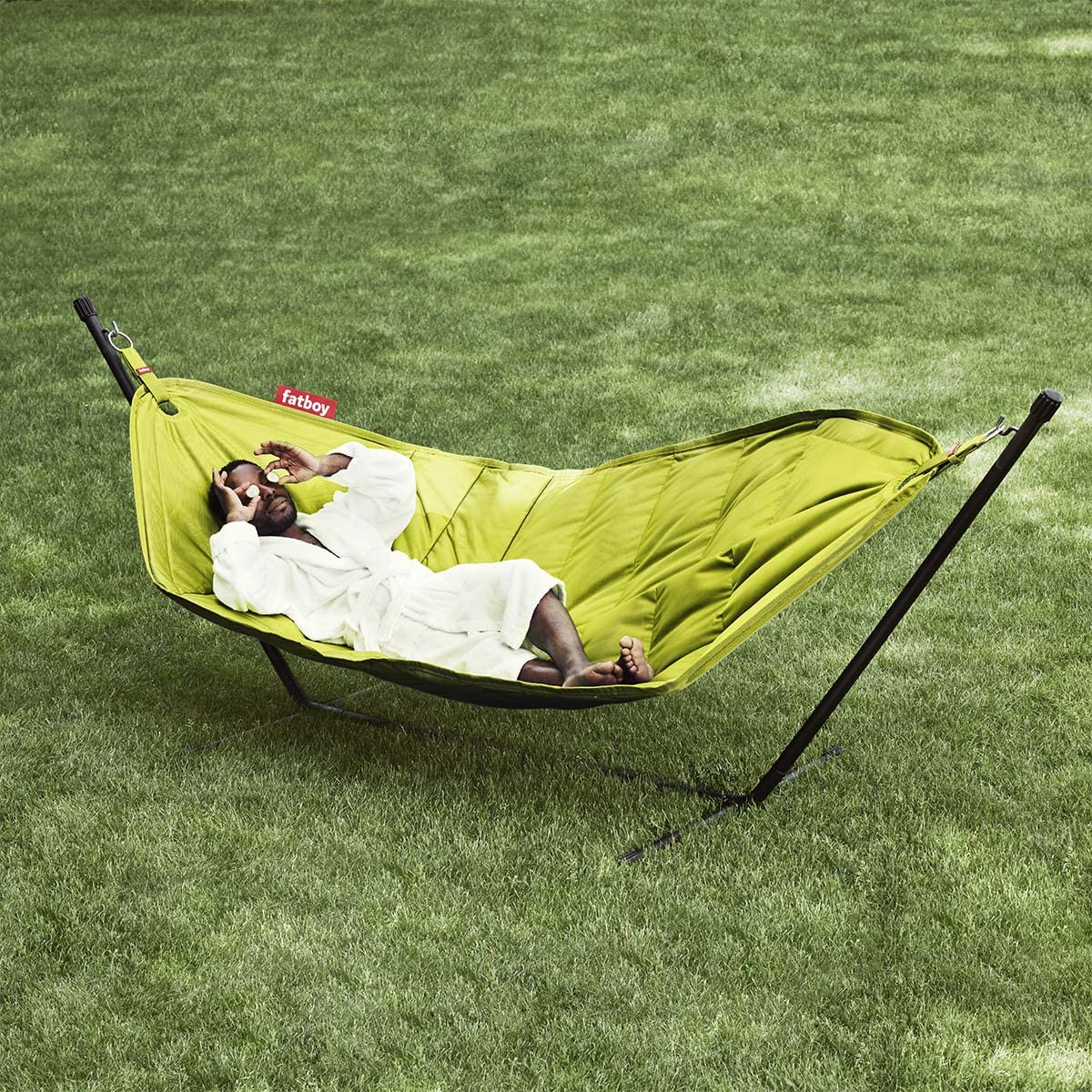 Generisch ® Headdemock Double XXL Hängematte | 2-Personen-/Platz-Hängematte mit Stütze | Rot | Geeignet für den Außenbereich für Garten & Terrasse