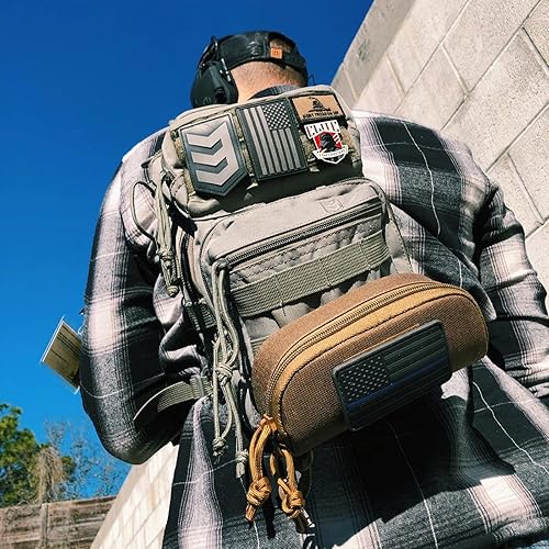 Miniatura 8 de WYNEX Bolsa táctica Molle para gafas, estuche rígido para lentes de sol a prueba de golpes, caja protectora