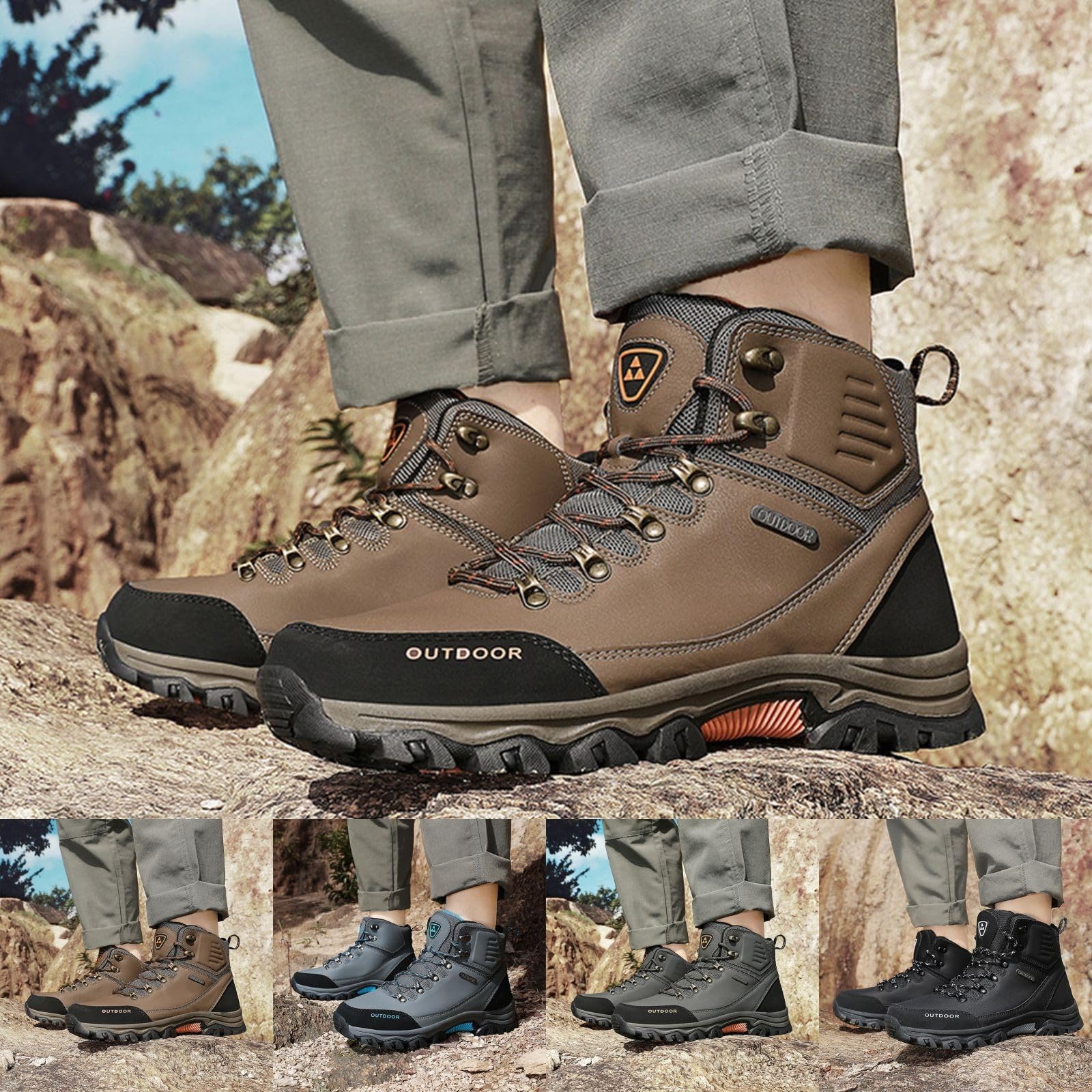 Chaussures de randonnée légères pour homme, chaussures de montagne, chaussures de course à lacets, chaussures de trekking, chaussures basses respirantes, chaussures de plein air