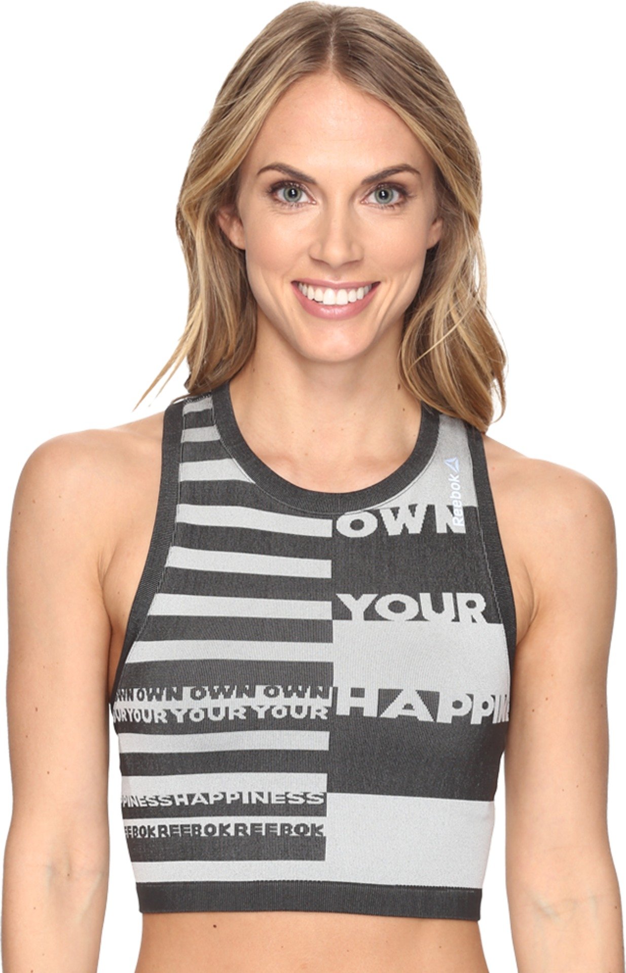 Reebok Women's Yoga Seamless Top Grey Tank Top