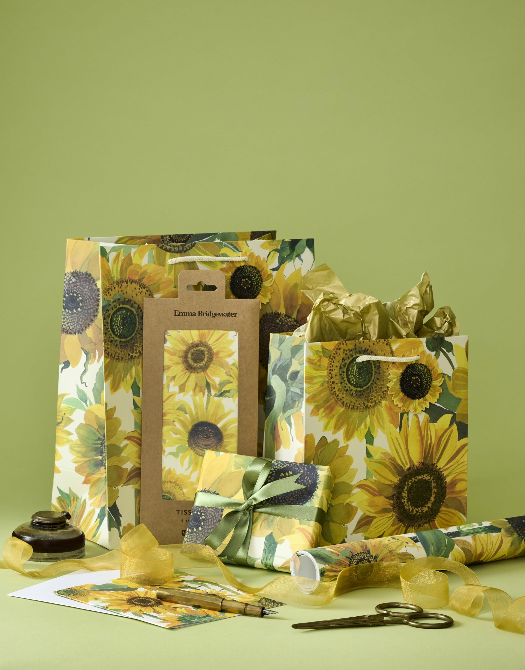 Emma Bridgewater Sunflowers Medium Gift Bag Gift Wrapping Accessory 613517 by Woodmansterne, Yellow - Image 2