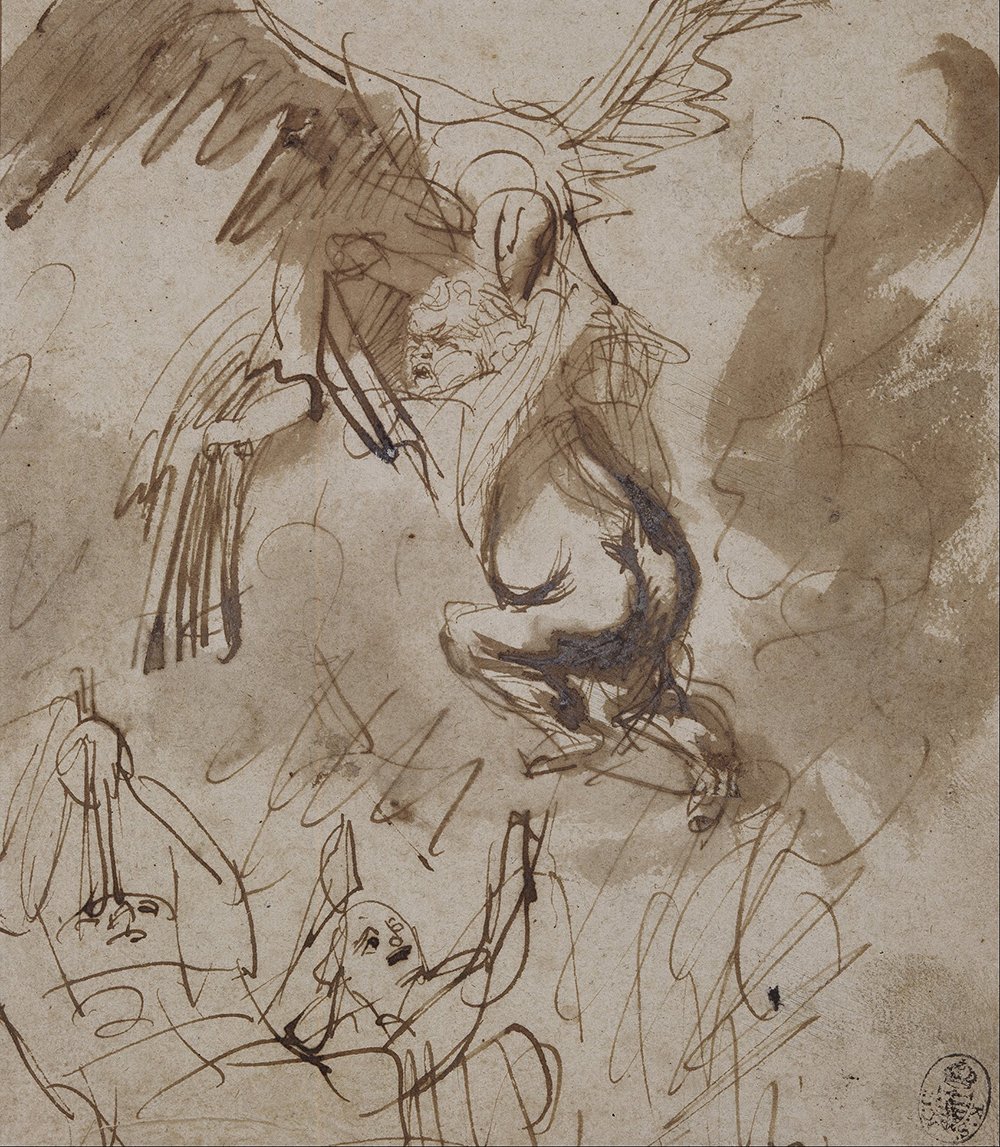 Impression Archival Matte Rembrandt The Rape of Ganymede - Édition Prestige