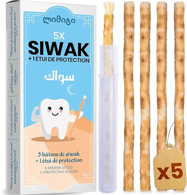 MODOGO 5 Bâtons de Siwak + Étui - Acheter du Siwak Naturel Écologique