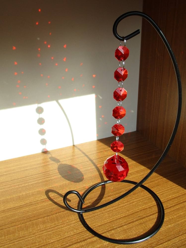 フランス製　赤色　クリスタル　カットガラスボール Amazon.co.jp: カラフル 手作り サンキャッチャー 用 パーツ