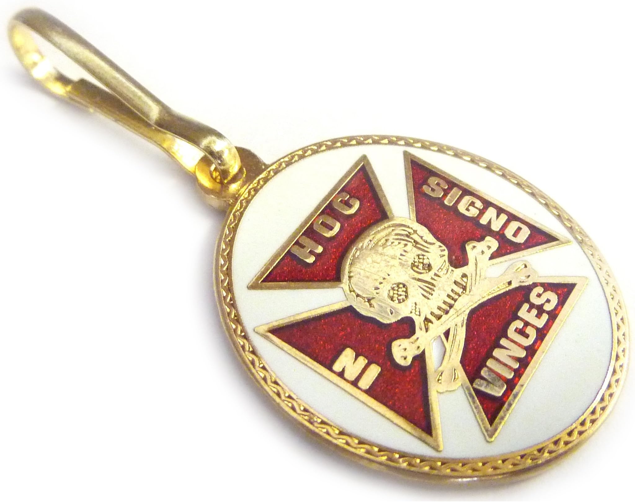 Knights Templar SKULL CROSSBONES Crusaders Solomons Temple Suit ZIPPER PULL CLIP