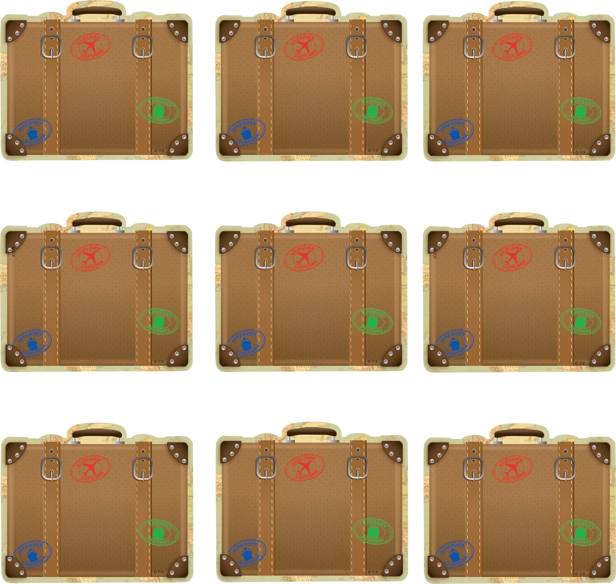 Teacher Created Resources Travel The Map Luggage Mini Accents (TCR8572)