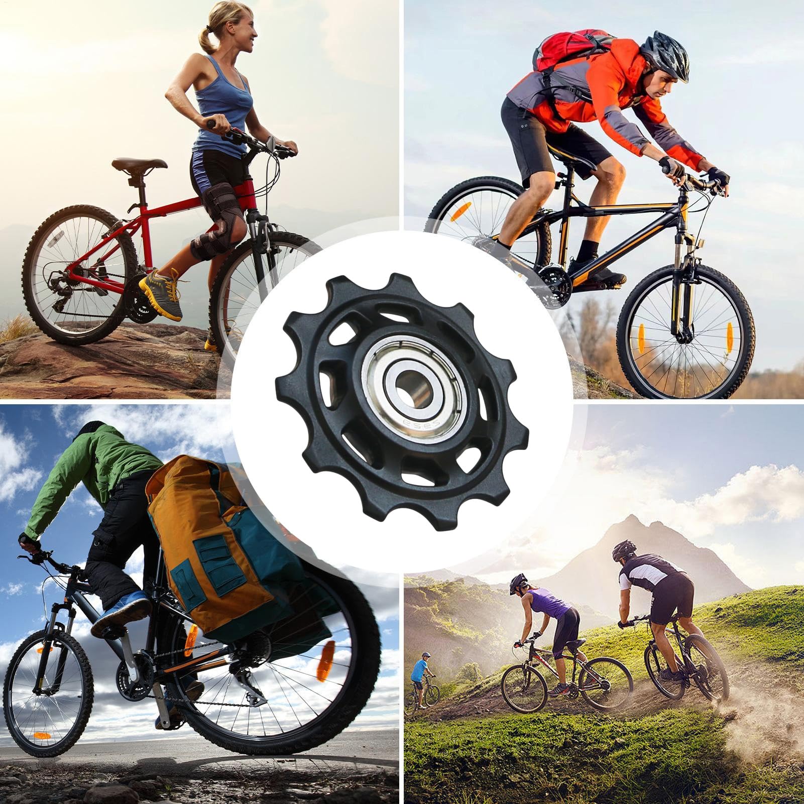 Rennrad Schaltwerkrolle, Führungsrolle Hinterrad Schaltrolle, Fahrradzubehör Schnellspannende Führungsrolle für Anfänger Reparatur Straßen Touring