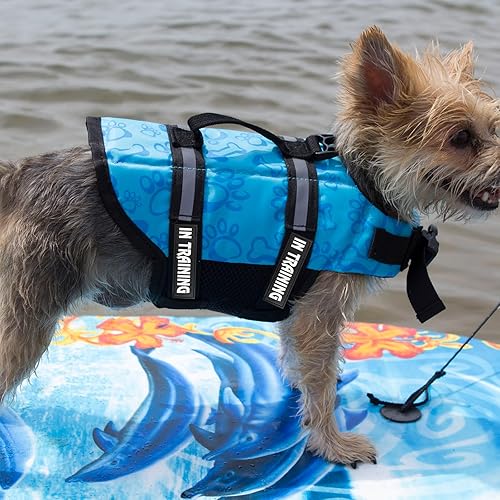 Miniatura 6 de Paquete de 4 parches reflectantes para perros de servicio con gancho trasero, arnés táctico para perros en entrenamiento reflectantes y etiquetas