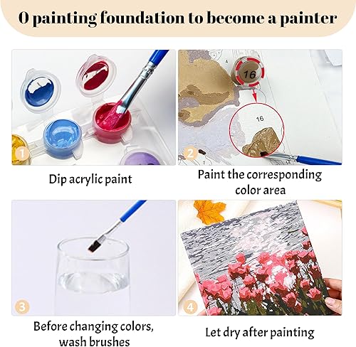 Miniatura 5 de Yihariye Kits de pintura por números para adultos, pintura por números, tu propia foto, con juego de lienzo de pincel acrílico, para decoración de