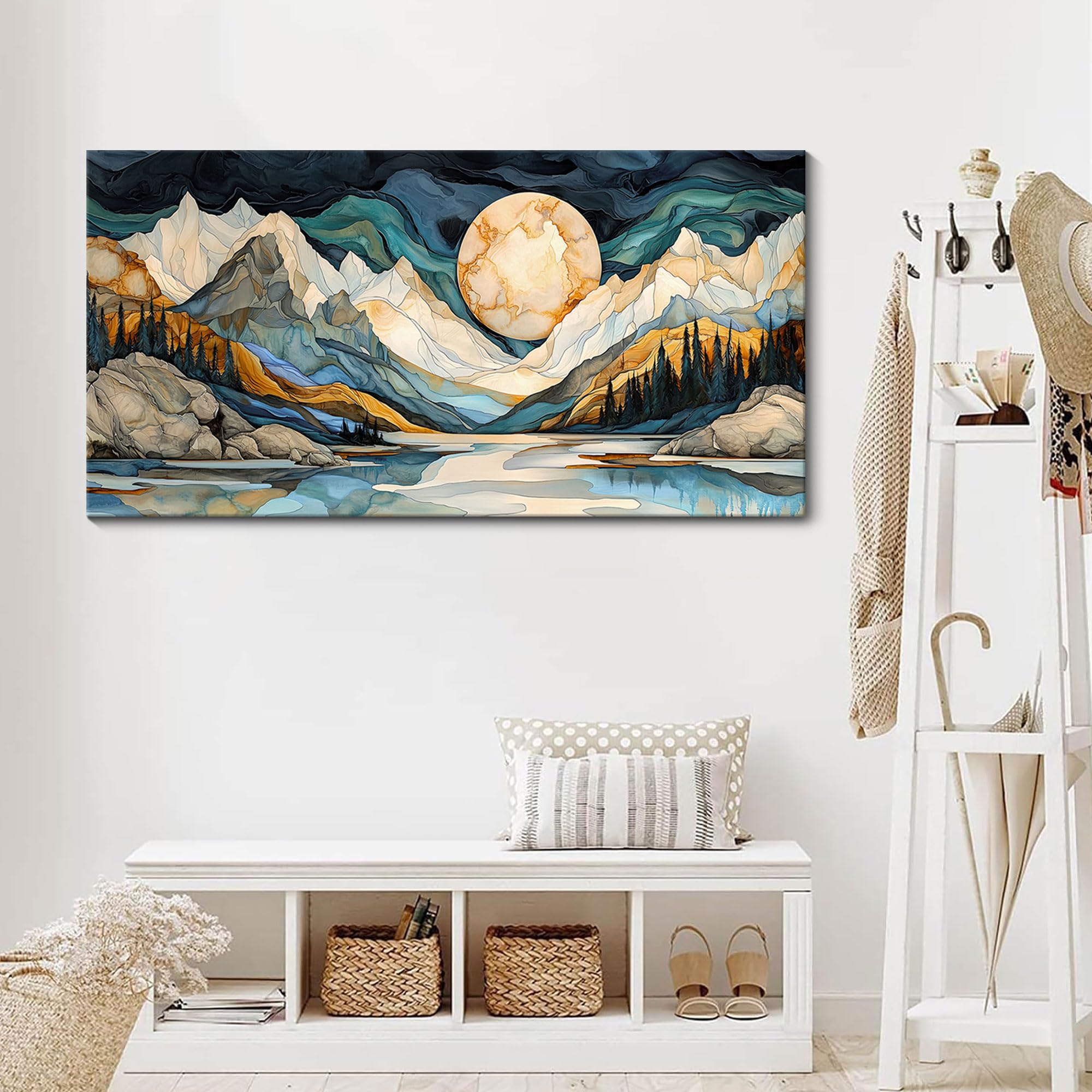 Amazon.com: JEAWA Large Canvas Wall Art - 24x48 Inchs Abstract