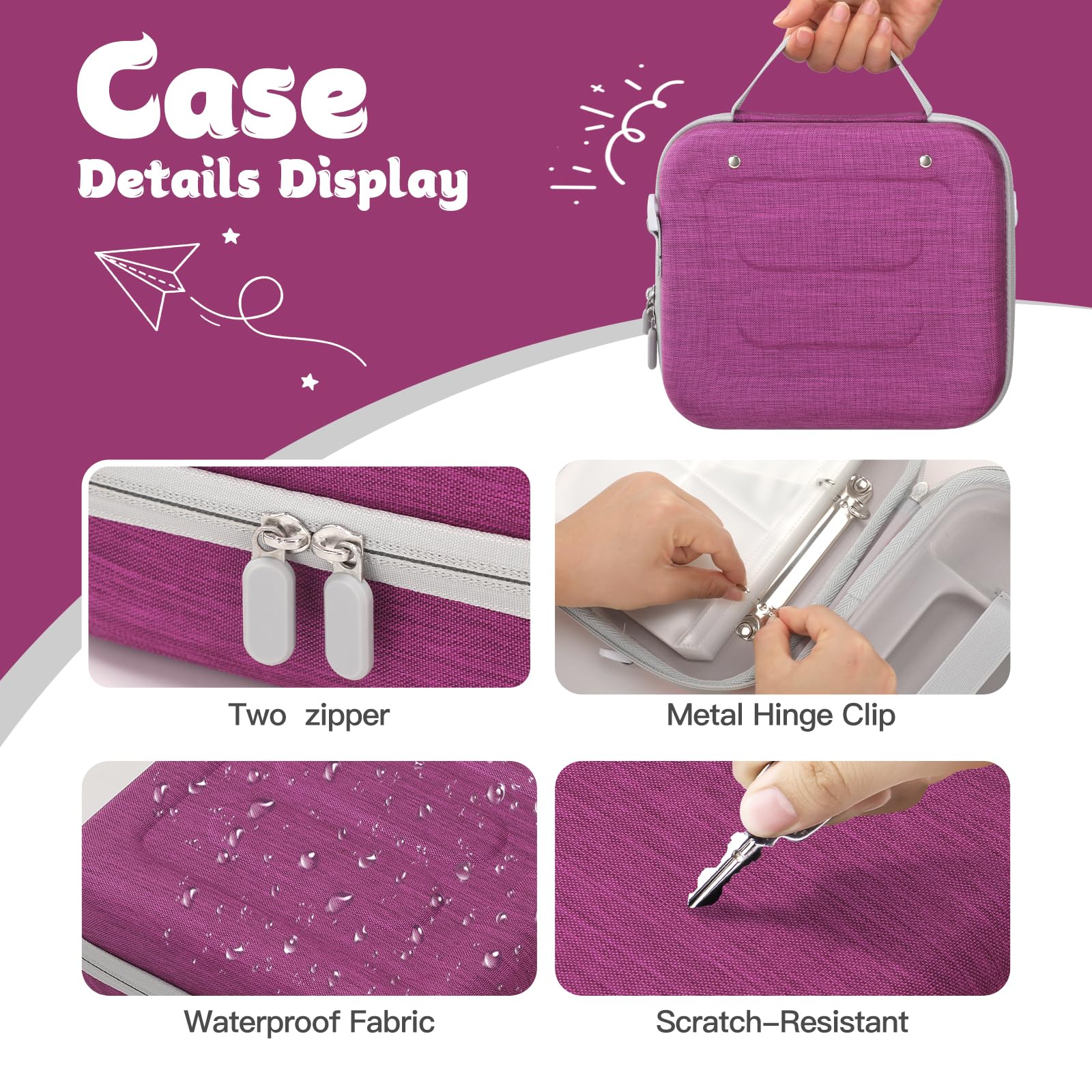 Custodia da viaggio per Yoto Mini con porta carte, custodia rigida per Yoto Mini Player e cuffie, 15 custodie per contenere 120 carte per Yoto Mini, borsa impermeabile antiurto in EVA per bambini