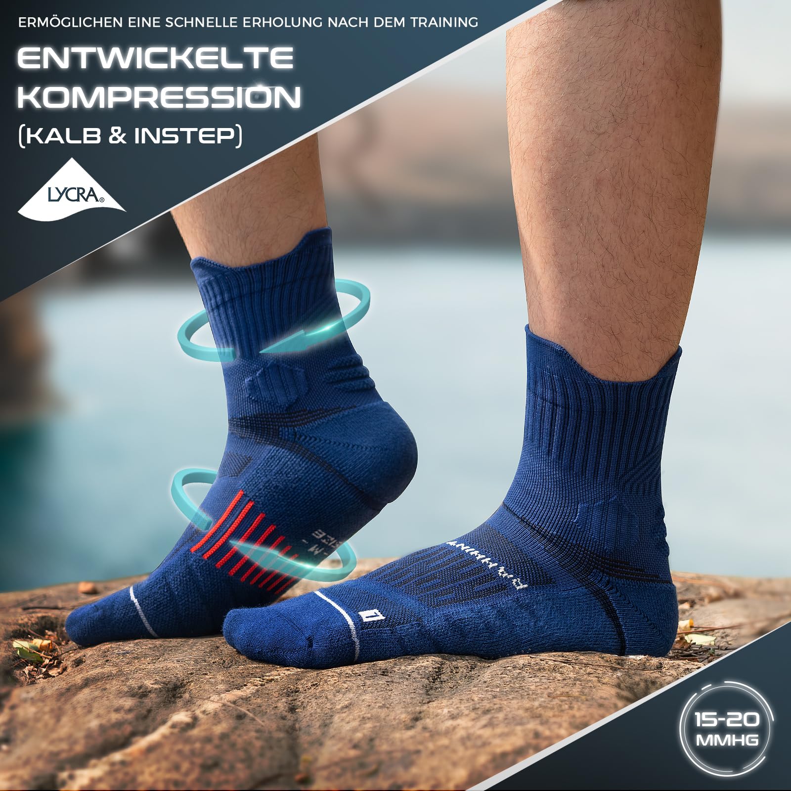 Rahhint Coolmax - Calcetines de senderismo para verano, 5 pares, antiburbujas, transpirables, para hombre y mujer