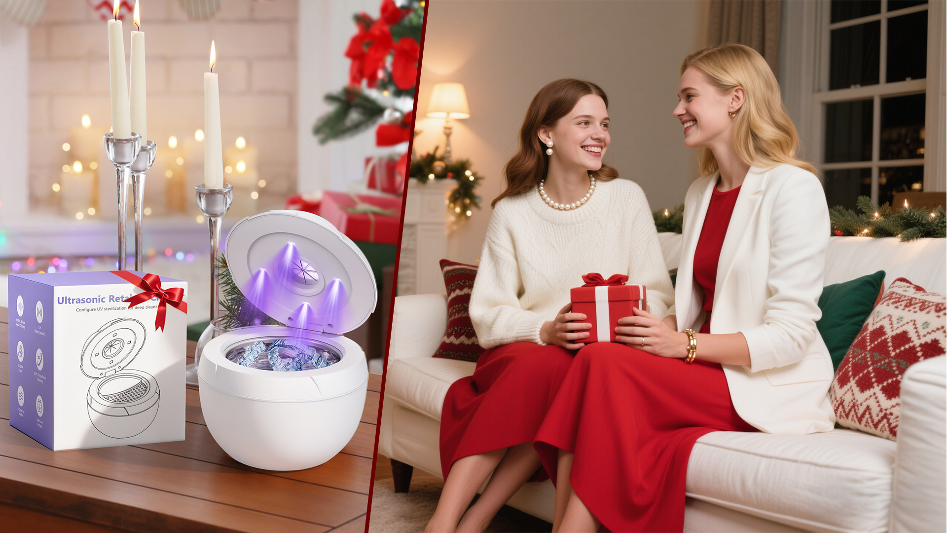 Image of Dental Ultrasonic Retainer Cleaner Machine - 45kHz Cleaning Pod for Dentures, Mouth Guard, Aligner, Night Guard, Toothbrush Heads & Jewelry, 4 Cleaning Modes, Digital Timer, 200ML Capacity, White | Mouth Guard, Aligner, Night Guard, Toothbrush Heads & Jewelry, 4 Cleaning Modes, Digital Timer, 200ML Capacity, White