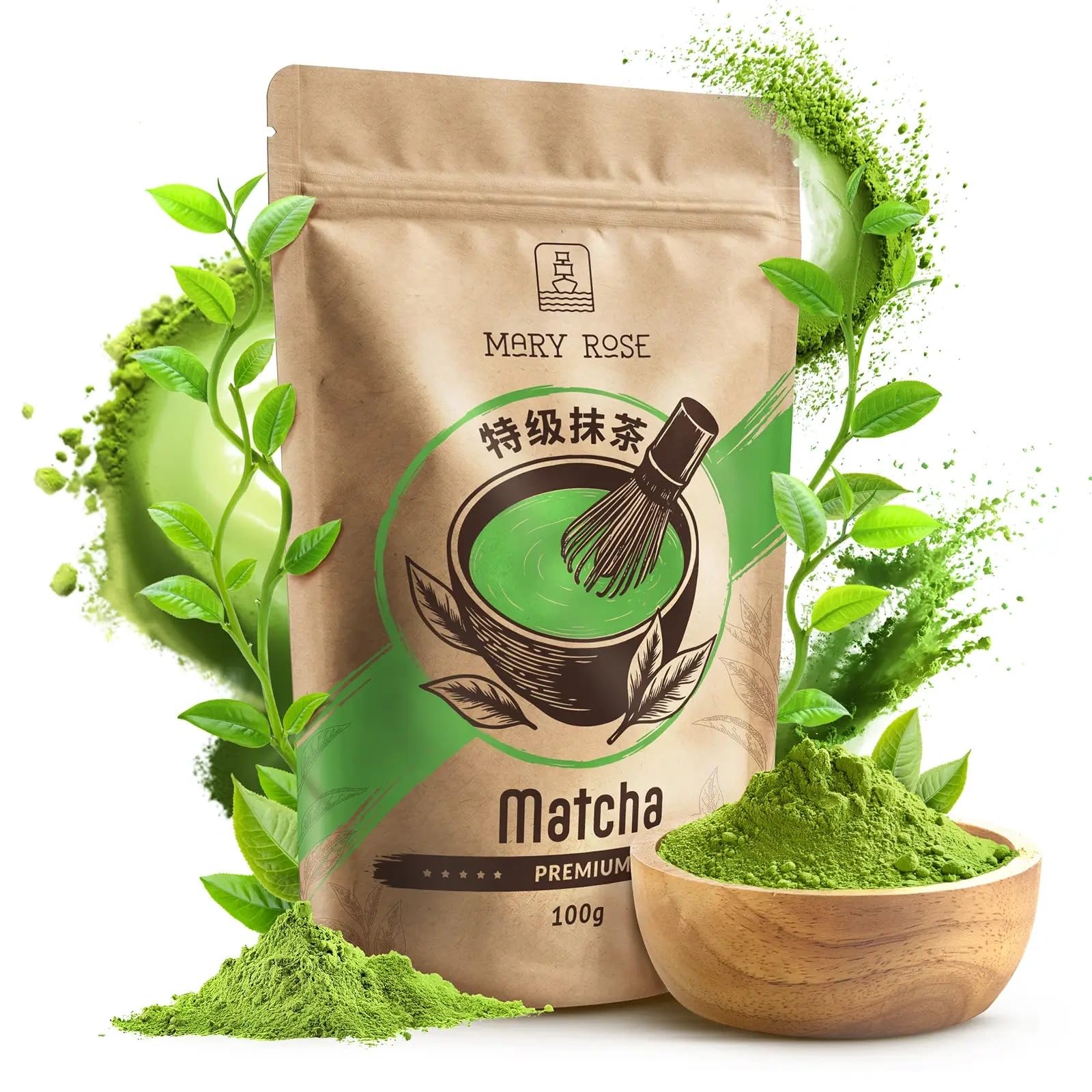 Mary Rose Żółty zestaw matcha premium i akcesoria