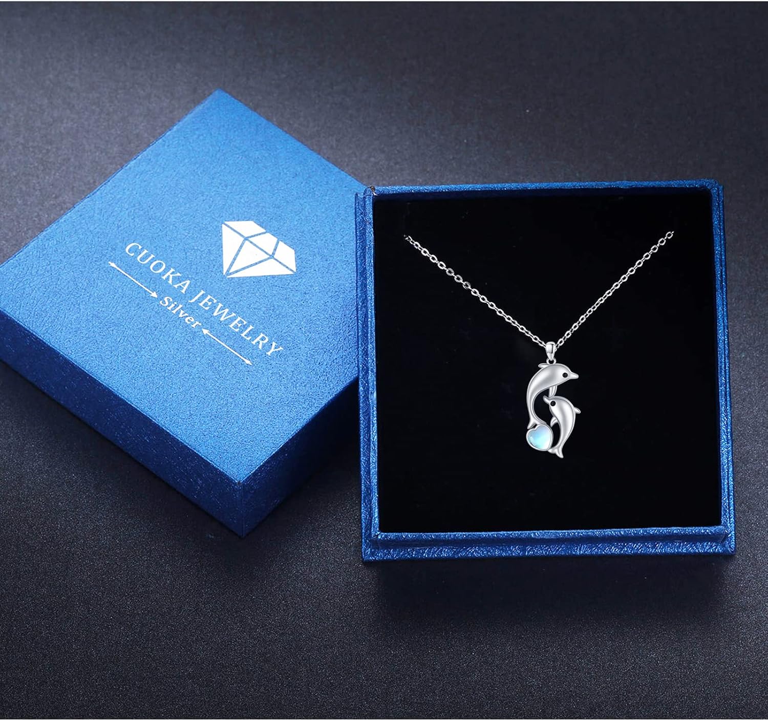 Cuoka Dolphin Necklace 925 Sterling Silver Mothers Day Gifts For Women Necklace Chains - Image 7
