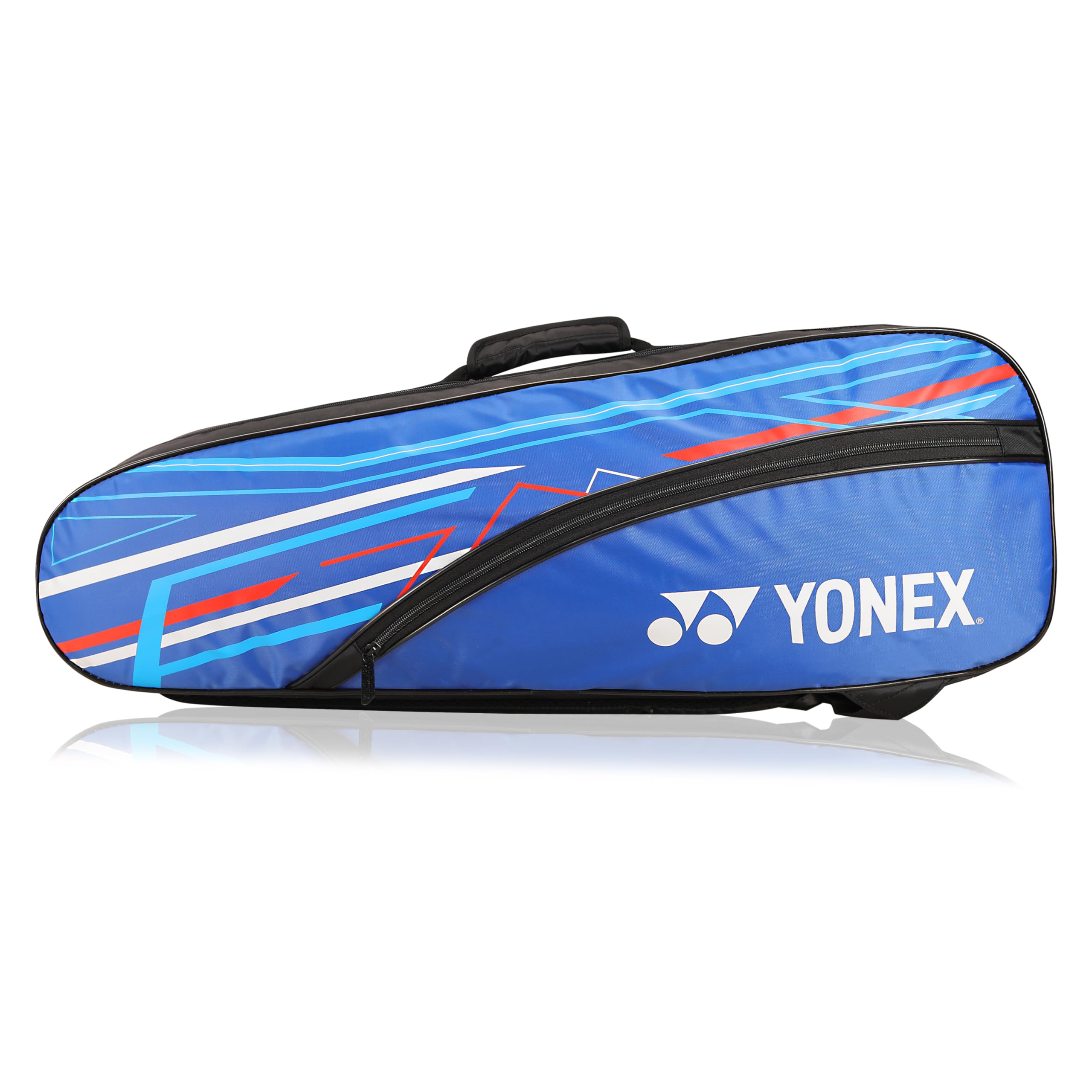 Yonex Élégant Sac de Badminton | Double Compartiment à Fermeture éclair pour Ranger 6 Raquettes et vêtements | Poche latérale | Sangles arrière | Compartiment pour Accessoires | Fabriqué en Inde