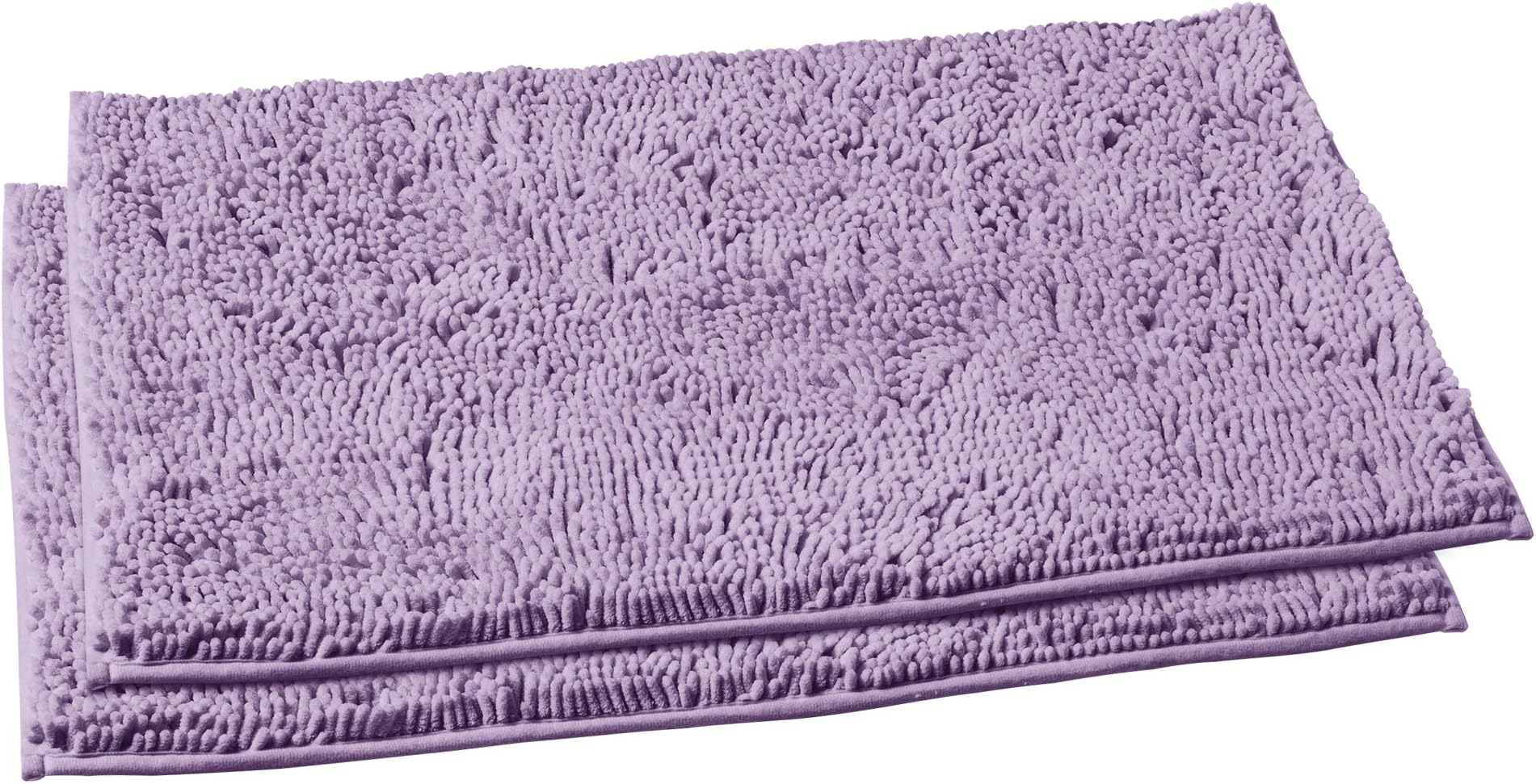 LuxUrux Bathroom Rug Mat Set–Extra-Soft Plush Bath mat Shower Bathroom Rugs 20 x 30 inch Set,1'' Chenille Microfiber Material, Super Absorbent. (20 x 30'', Lavender)