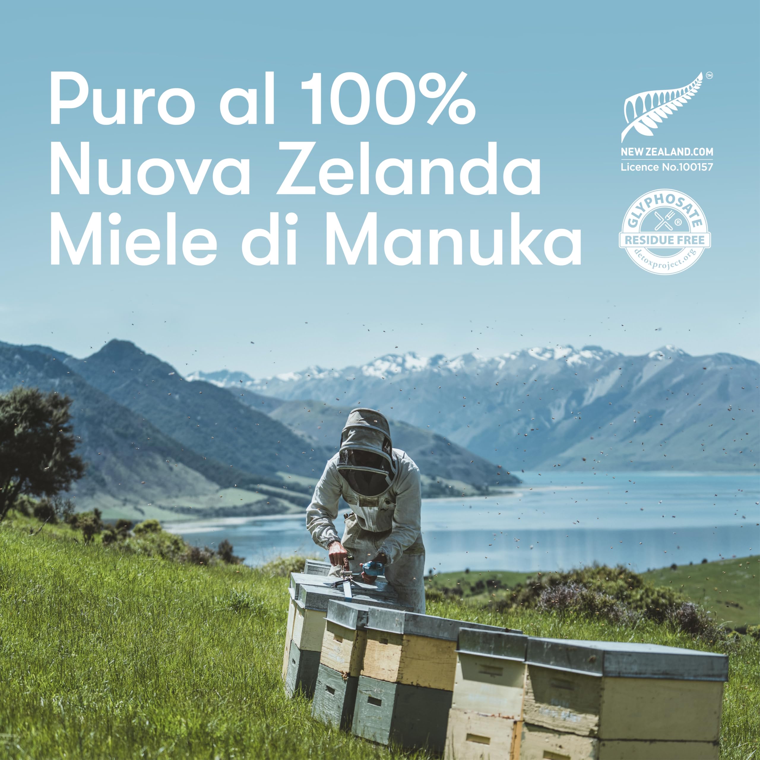 New Zealand Honey Co. Miele di Manuka MGO 400+ | Attivo e lordo | Prodotto in Nuova Zelanda | 500g