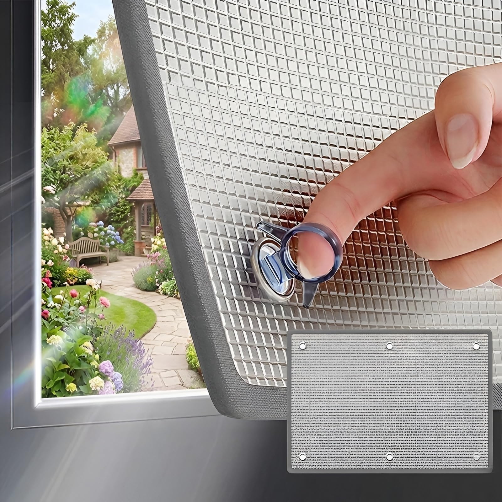 Thermofolie Fenster Gegen Hitze,Verdunkelungsfolie Mit Saugnapf Sichtschutzfolie,Aluminium Isolierfolie Fenster(80x230cm)