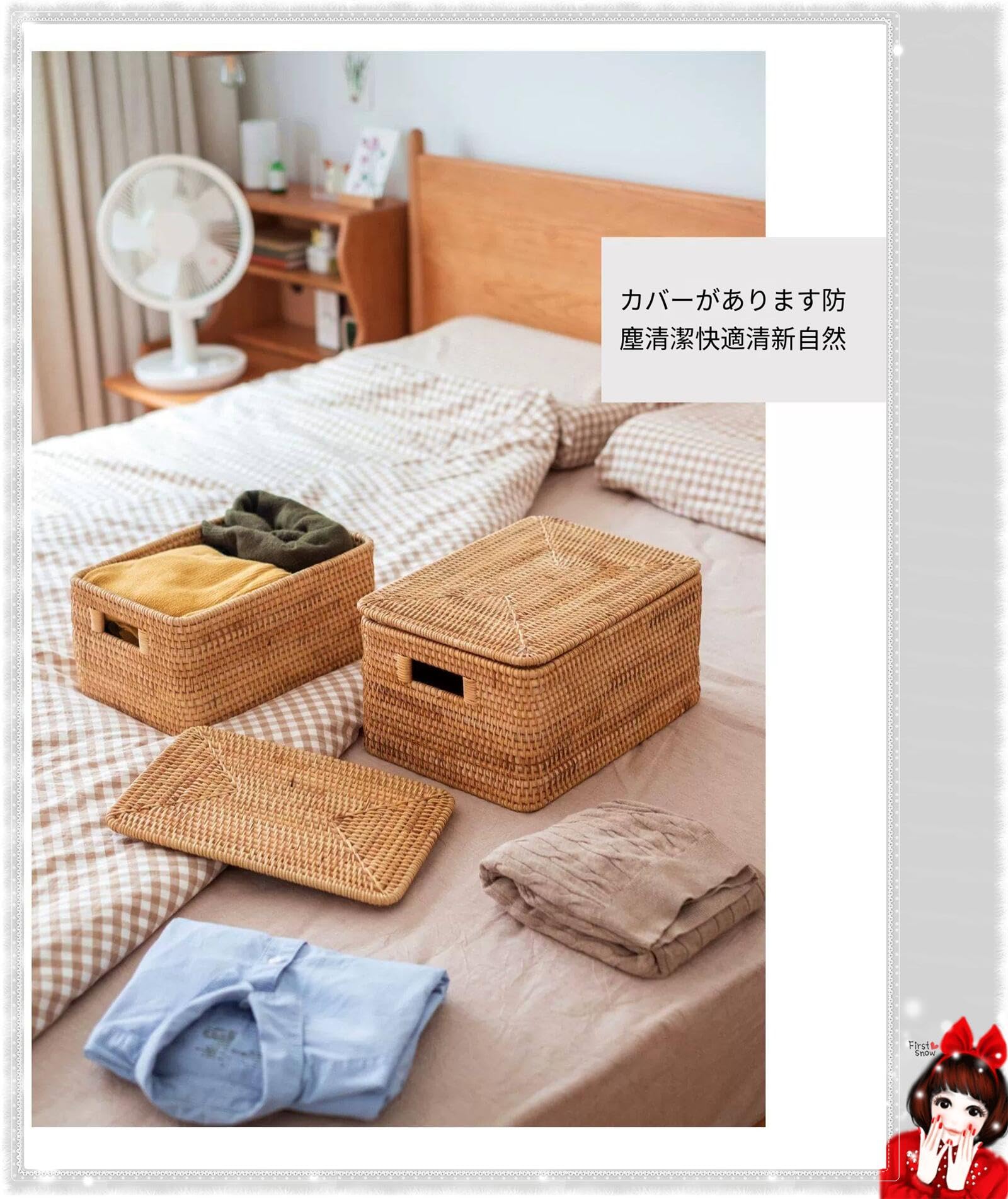 ラタン 蓋付きカゴバスケット ラタン 収納 藤籠 キャスター付き昭和レトロ 楽天市場】収納 バスケット カゴ かご ラタン 籐 ふた付き