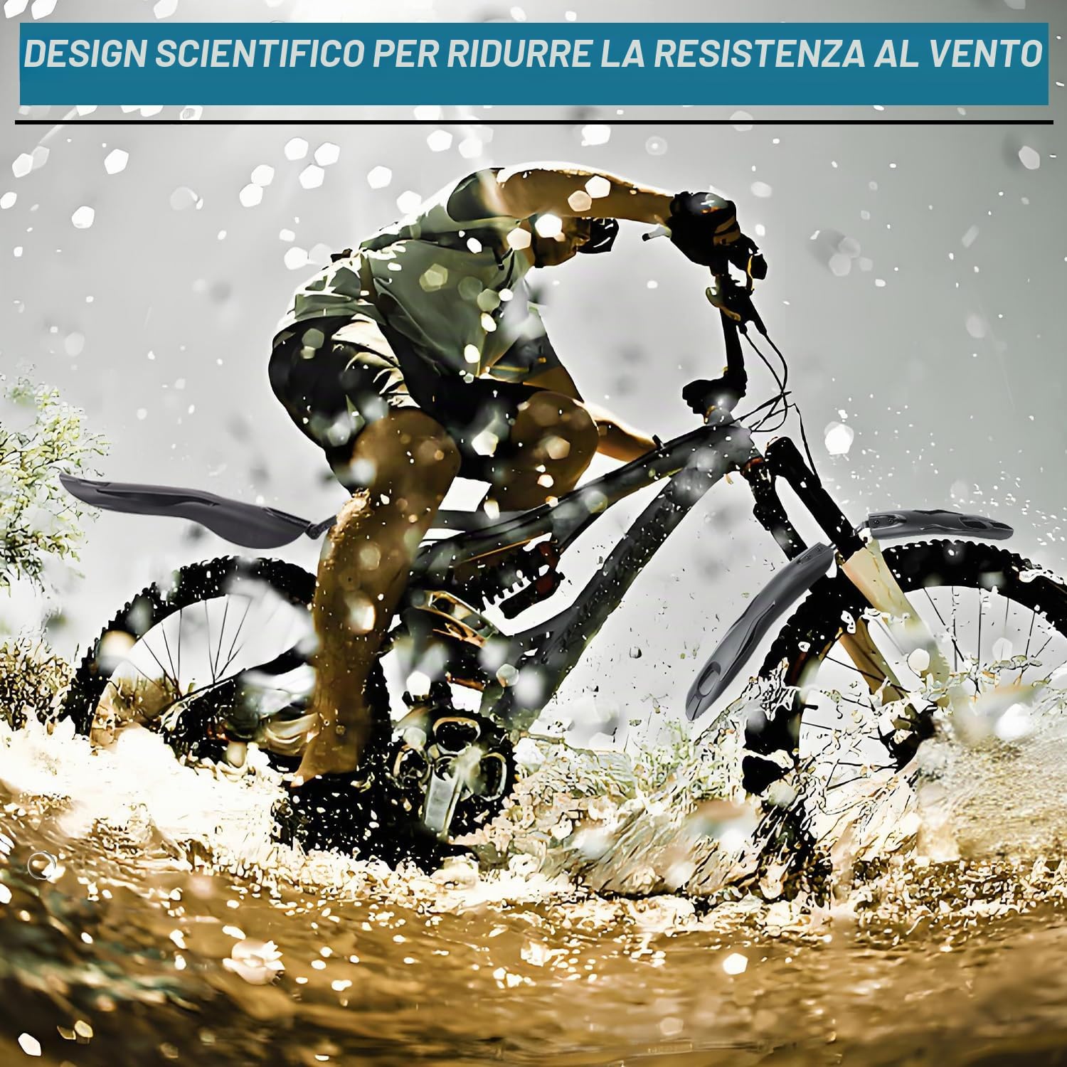 Parafango Bici Universali Parafango MTB Regolabile Regolabile Parafanghi Bici Set per 24-29 Pollici, Bicicletta Mudguard Anteriore e Posteriore per Mountain Bike, Bici da Corsa
