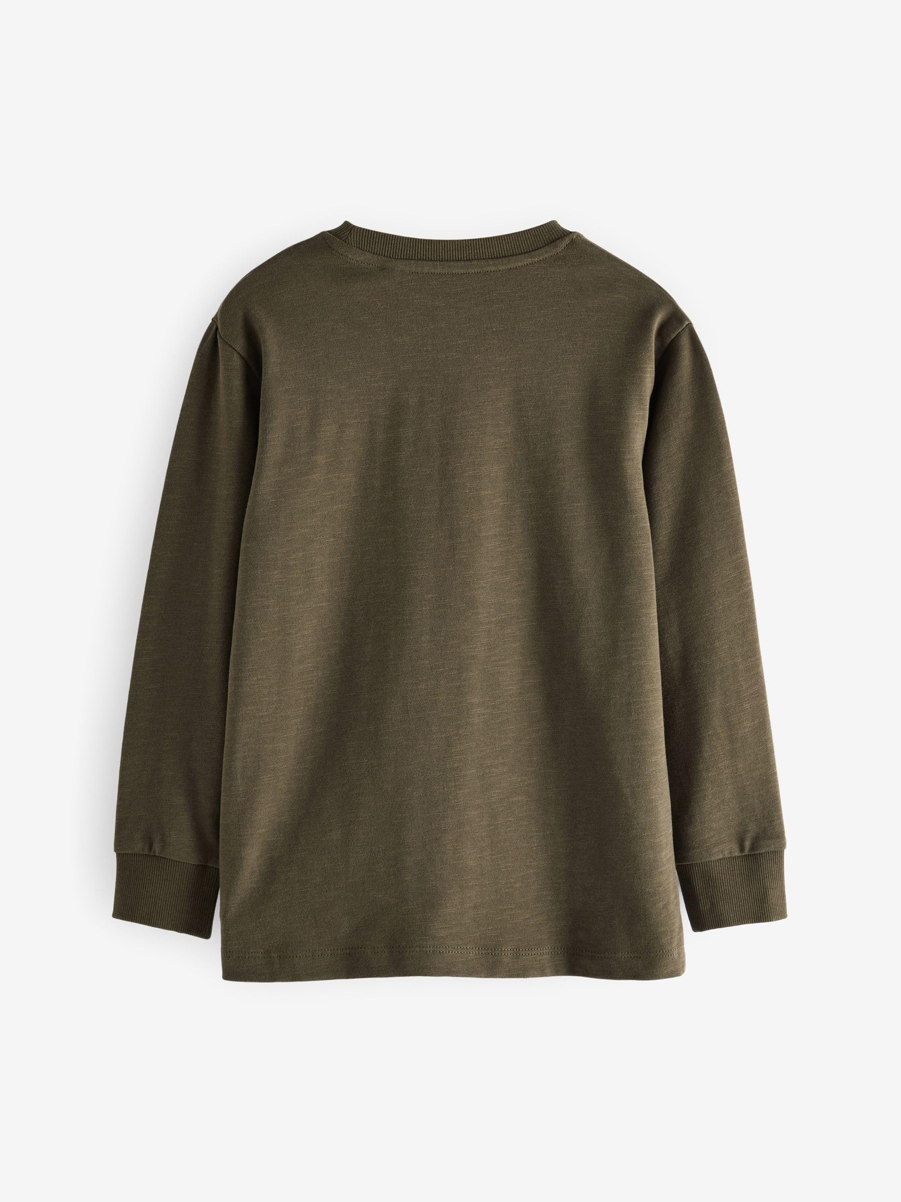 NEXT Ragazzo Confezione da 4 Magliette comode a Maniche Lunghe in 100% Cotone