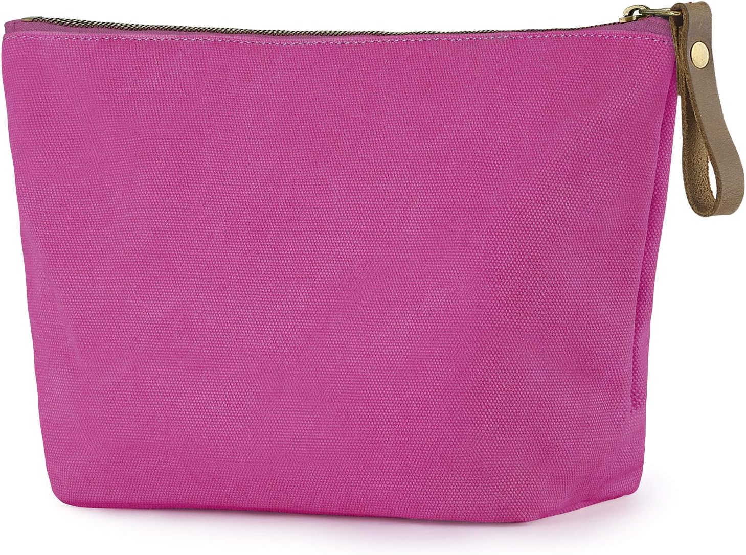 SMRITI Canvas Large Cosmetic Bag Travel Makeup Organizer Pouch Toiletry Bag for Women Portable Daily Storage Organizer Coin Purse Holder Zipper Closure