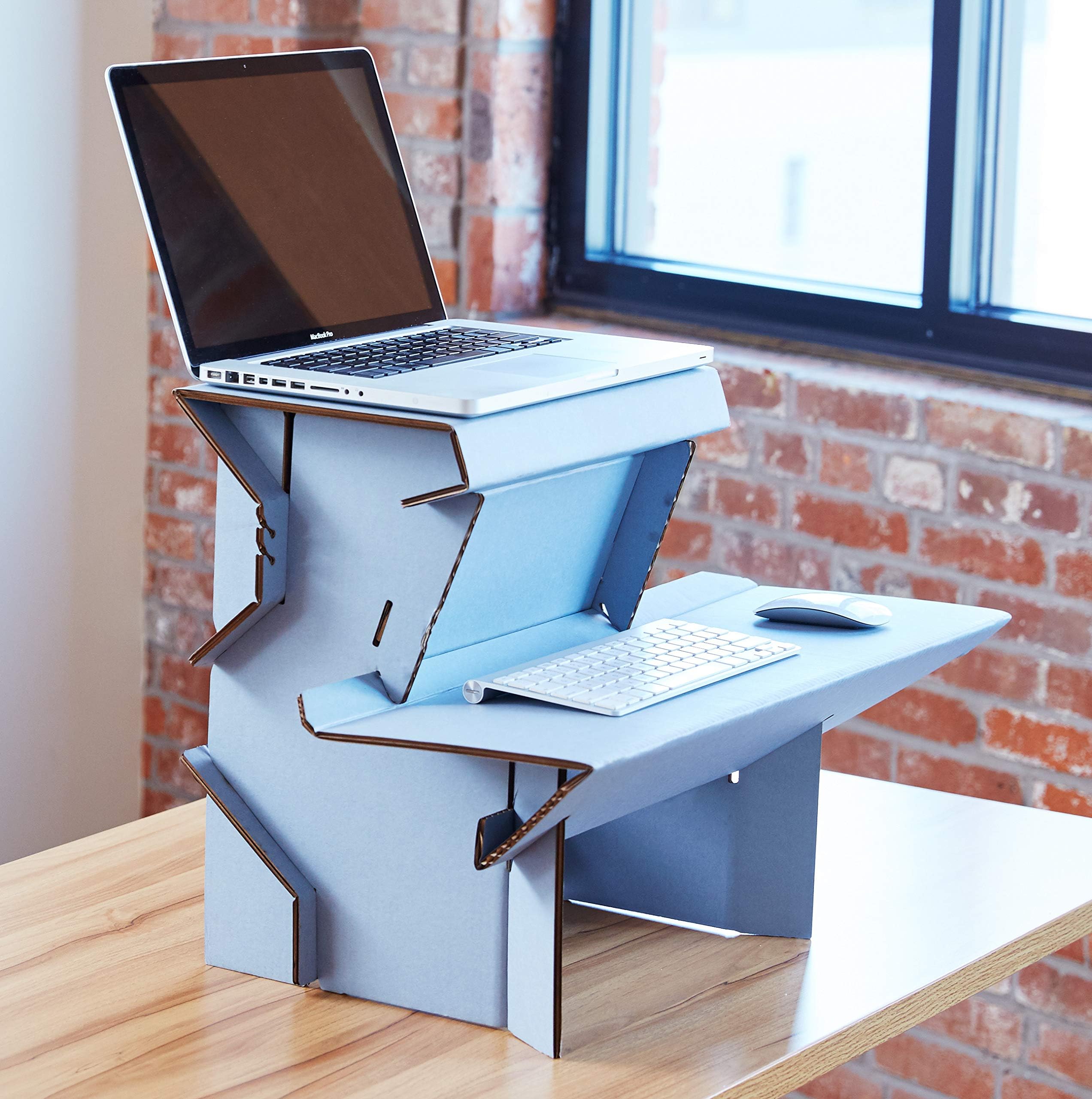Ergodriven Spark Children’s Standing Desk | Cardboard Sit Stand Converter - Desktop Riser - Standing Desk for Kids