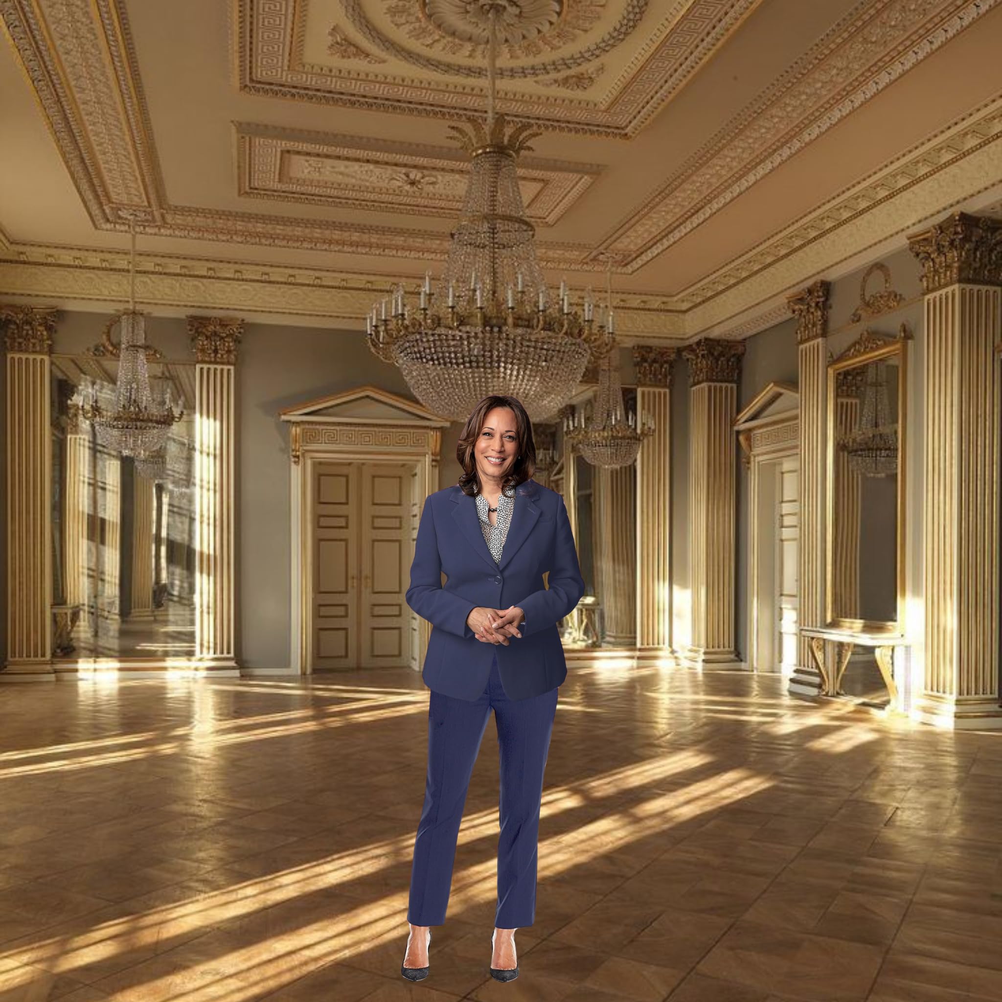 LEMONSODA Kamala Harris Blue Suit Cardboard Standup - Life Size (Blue) - Made in USA